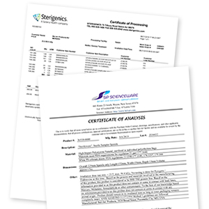 Image: SP Scienceware Certificate of Analysis Processing