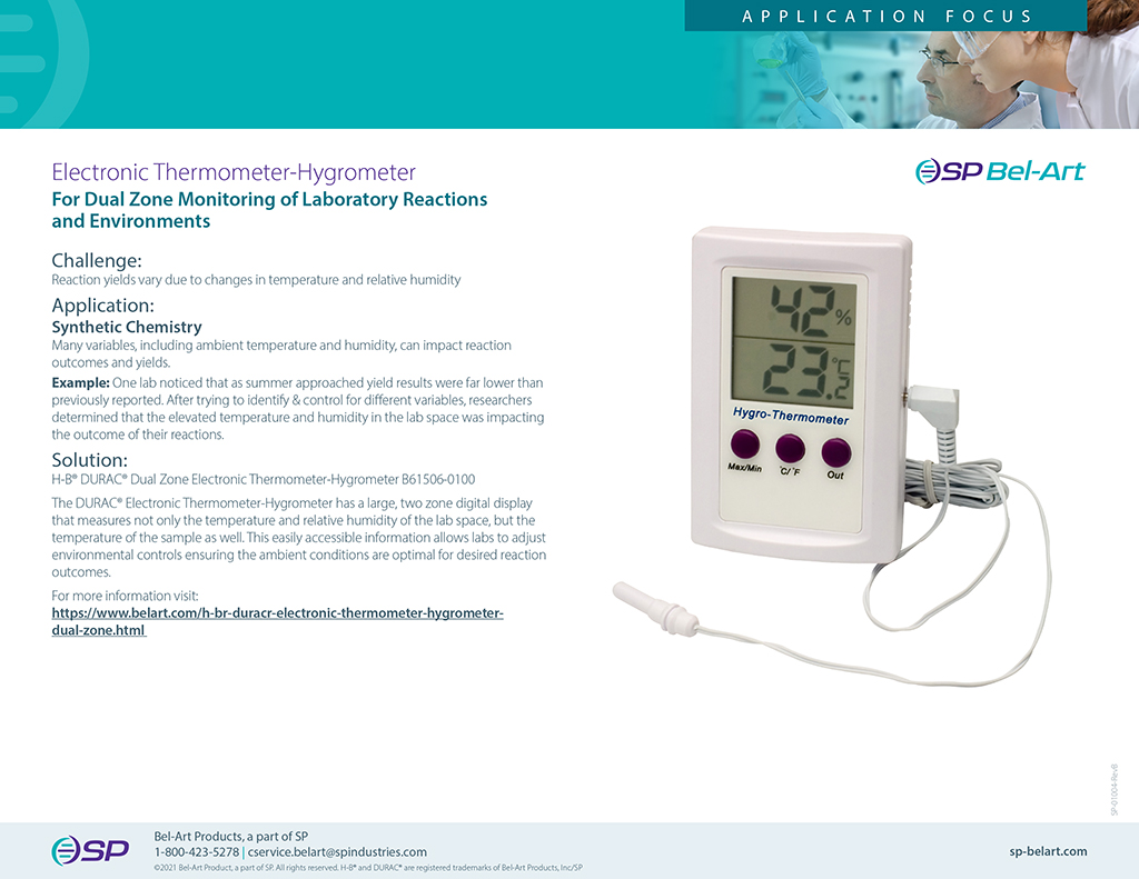 Image: H-B® DURAC Dual Zone Electronic Thermometer-Hygrometer