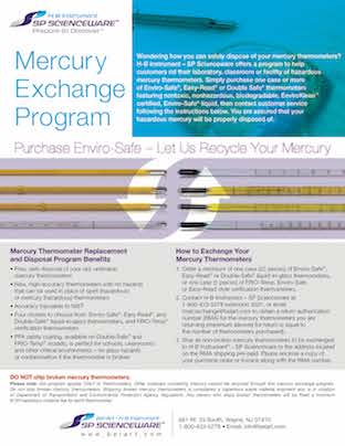 Image: H-B Instrument SP Scienceware Mercury Exchange Program