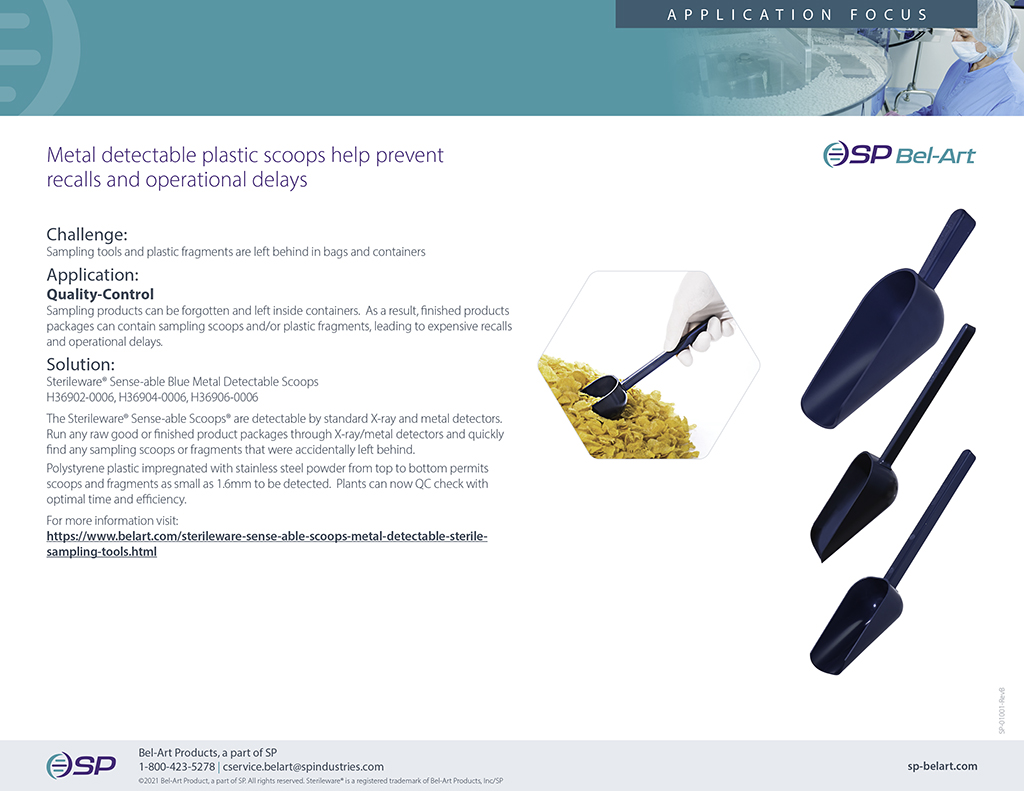 Image: Sterileware® Sense-able Blue Metal Detectable Scoops