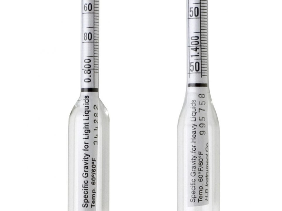 Bel-Art™ Ethyl Alcohol Hydrometer Densimètre pour alcool éthylique ; gamme  d'alcool : 125 à 145% Bel-Art™ Ethyl Alcohol Hydrometer