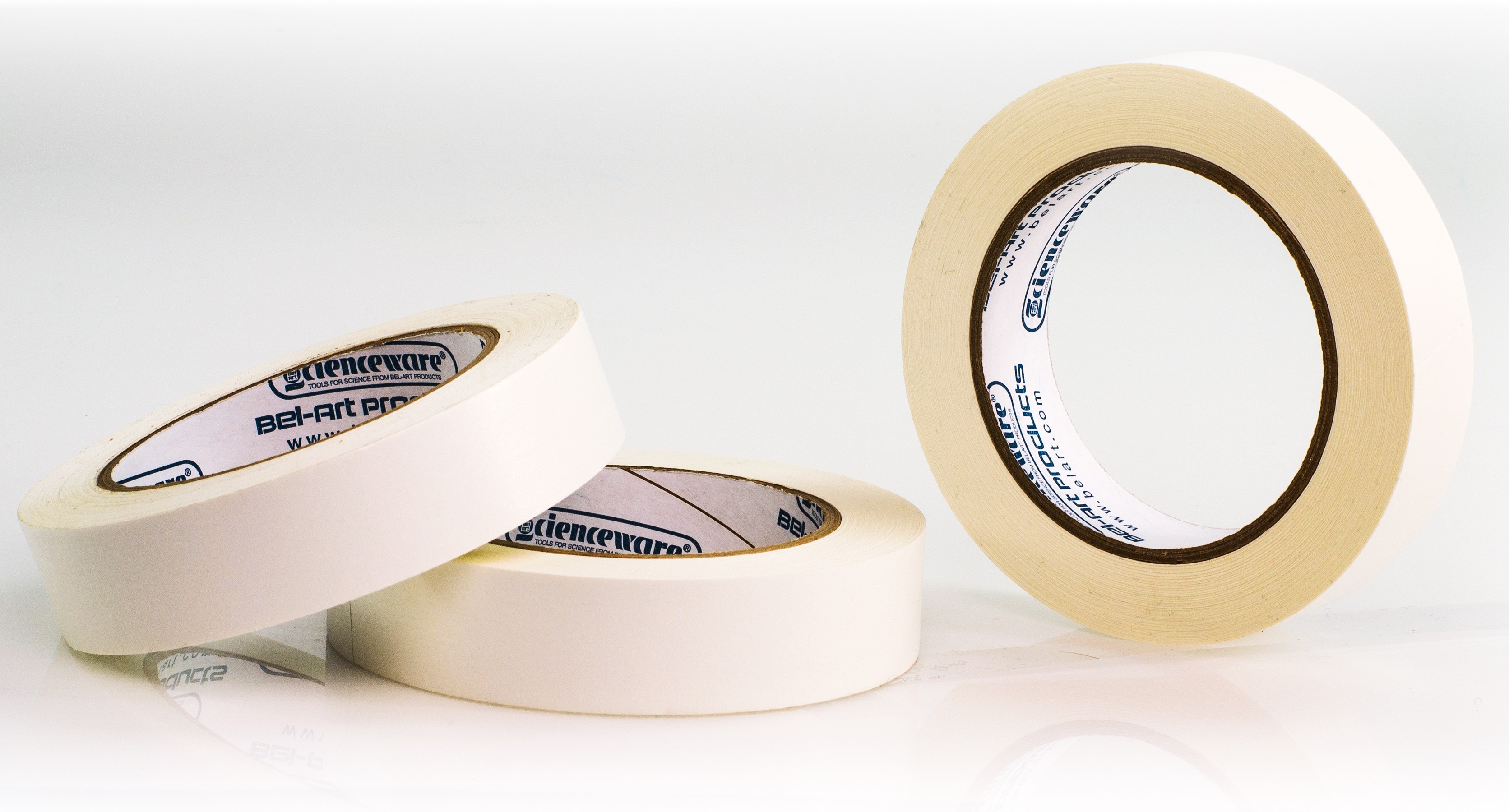 SP Bel-Art Write-On White Label Tape; 40yd Length, 1 in. Width, 3 in. Core (Pack of 3)