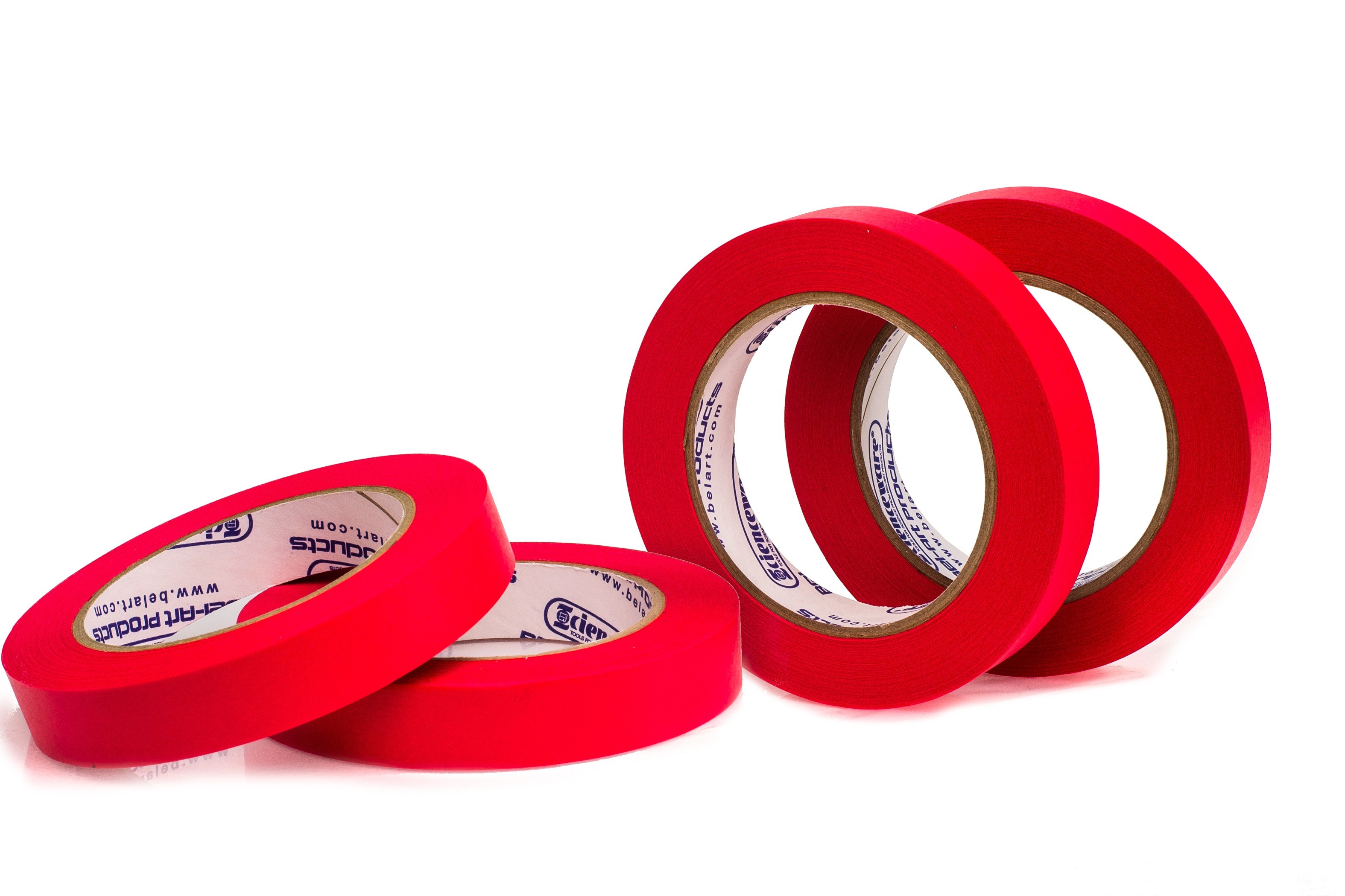 SP Bel-Art Write-On Red Label Tape; 40yd Length, ³/₄ in. Width, 3 in. Core (Pack of 4)