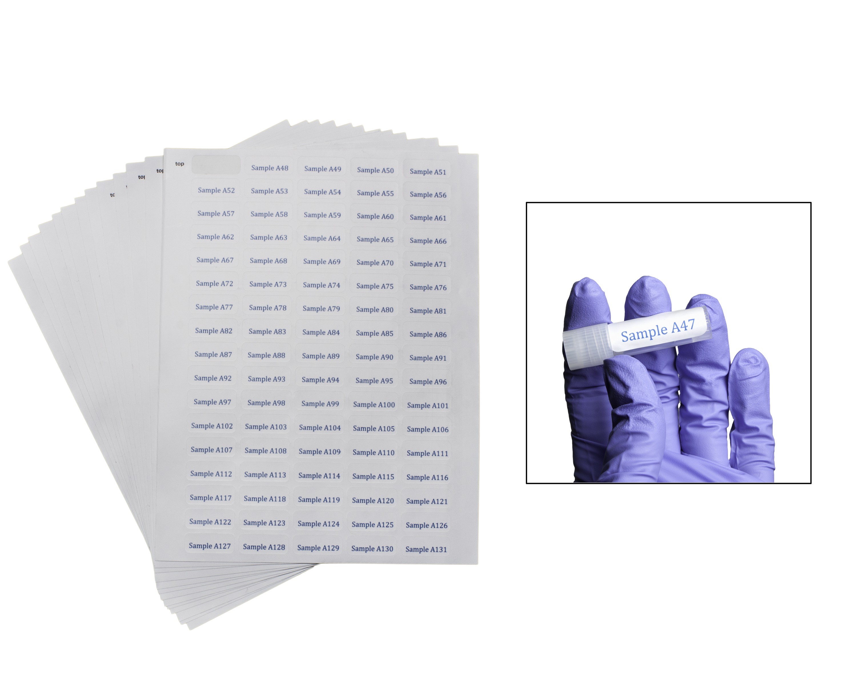 SP Bel-Art Cryogenic Storage Label Sheets; 33x13mm for 1.5-2ml Tubes, White (1700 labels)