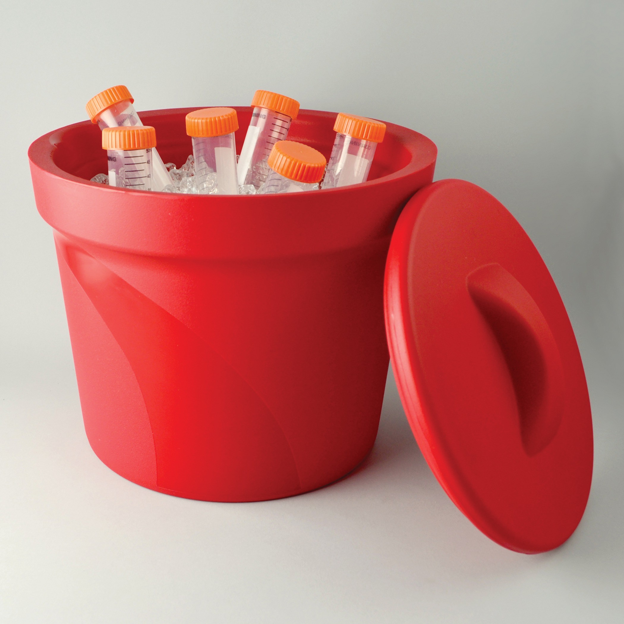 SP Bel-Art Magic Touch 2 High Performance Red Ice Bucket; 4.0 Liter, With Lid