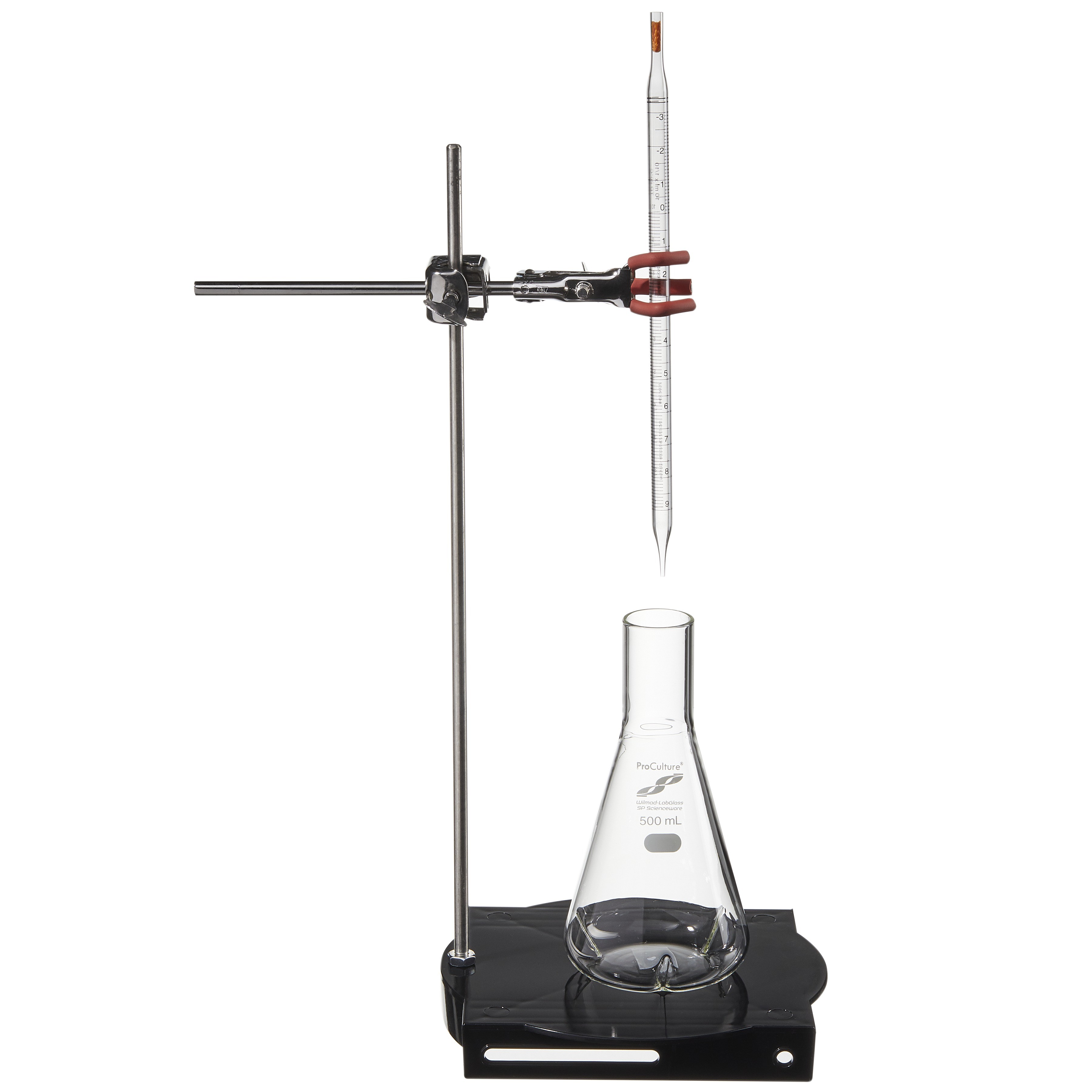SP Bel-Art Economy Support Stand; 8³⁄₁₆ in. dia. Base, 18 x ⁵⁄₁₆ in. Support Rod