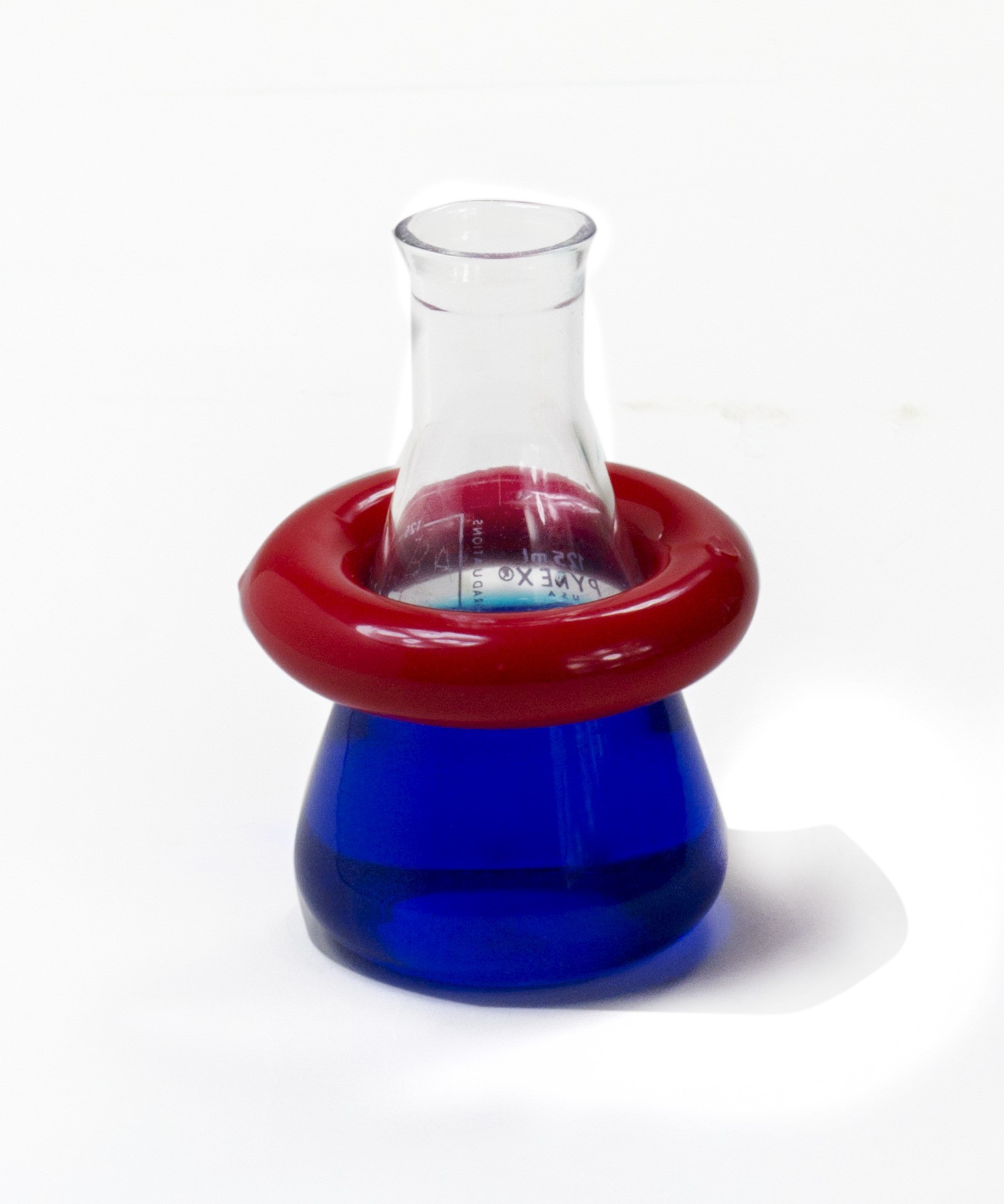 SP Bel-Art Round 0.5lb Lead Ring Flask Weight with Vikem Vinyl Coating; For 125-500ml Flasks