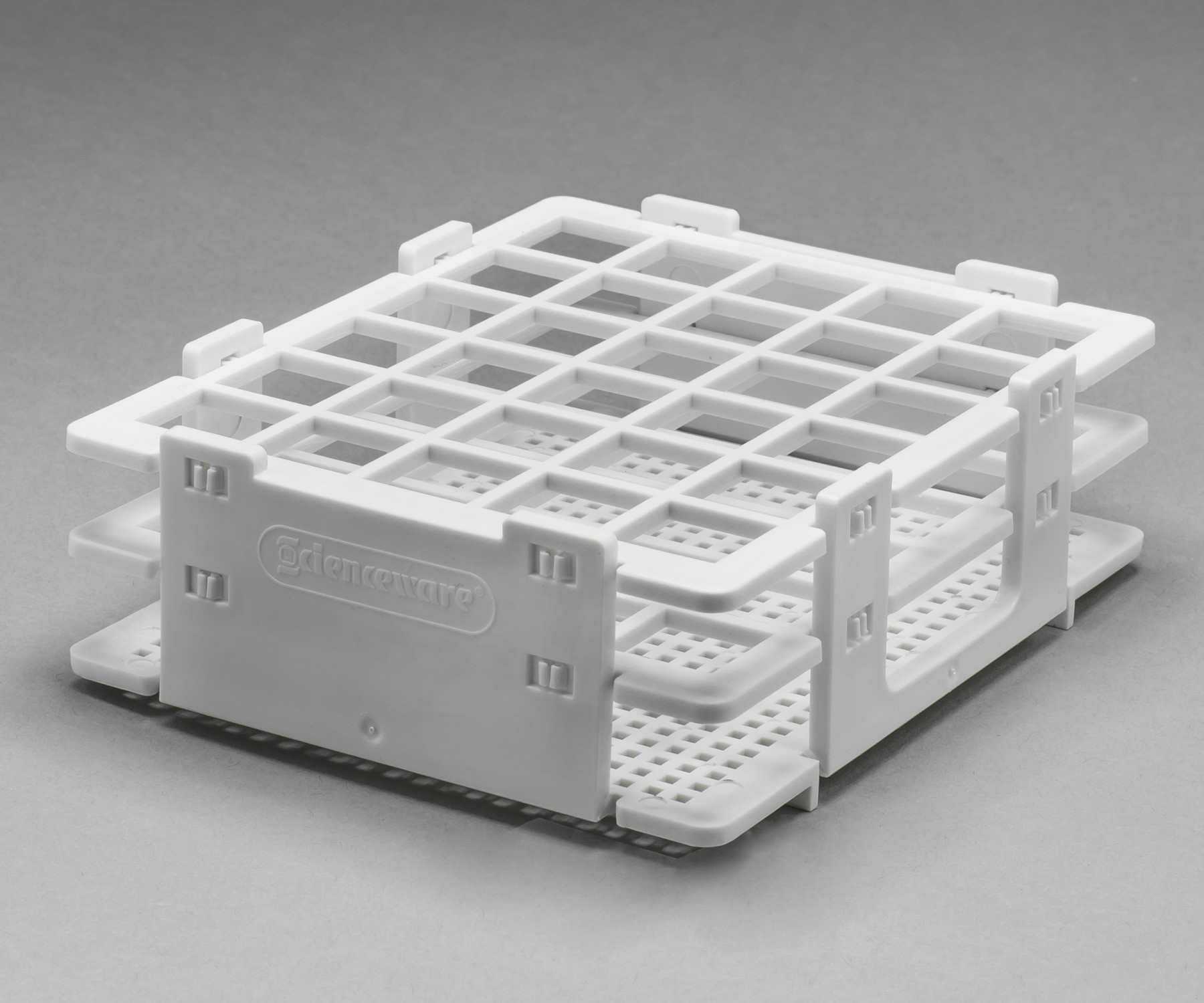 SP Bel-Art No-Wire Bottle and Vial Rack; For 13-16mm Bottles and Vials, 30 Places