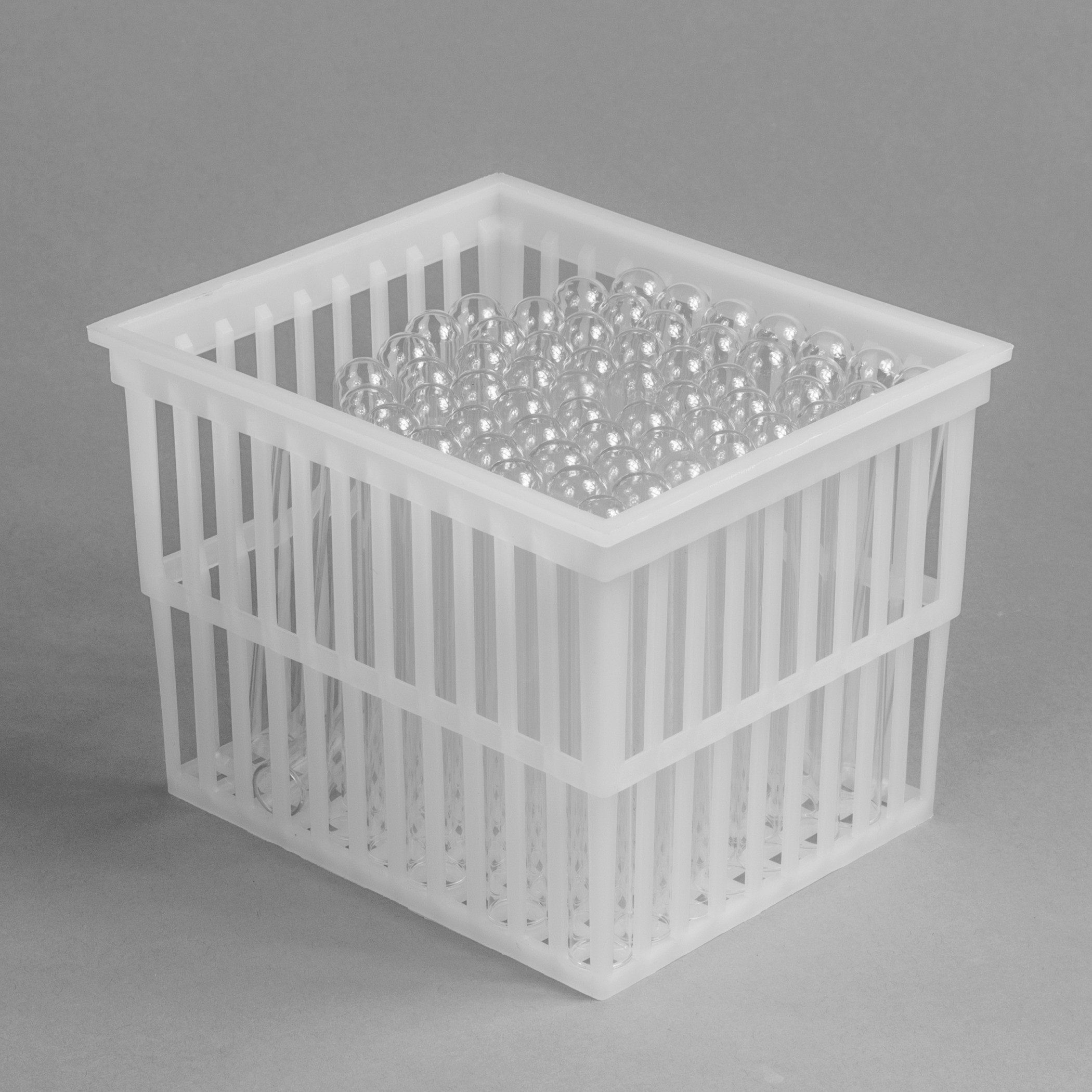 SP Bel-Art Polypropylene Test Tube Basket; 5 x 4 x 4 in., No Lid