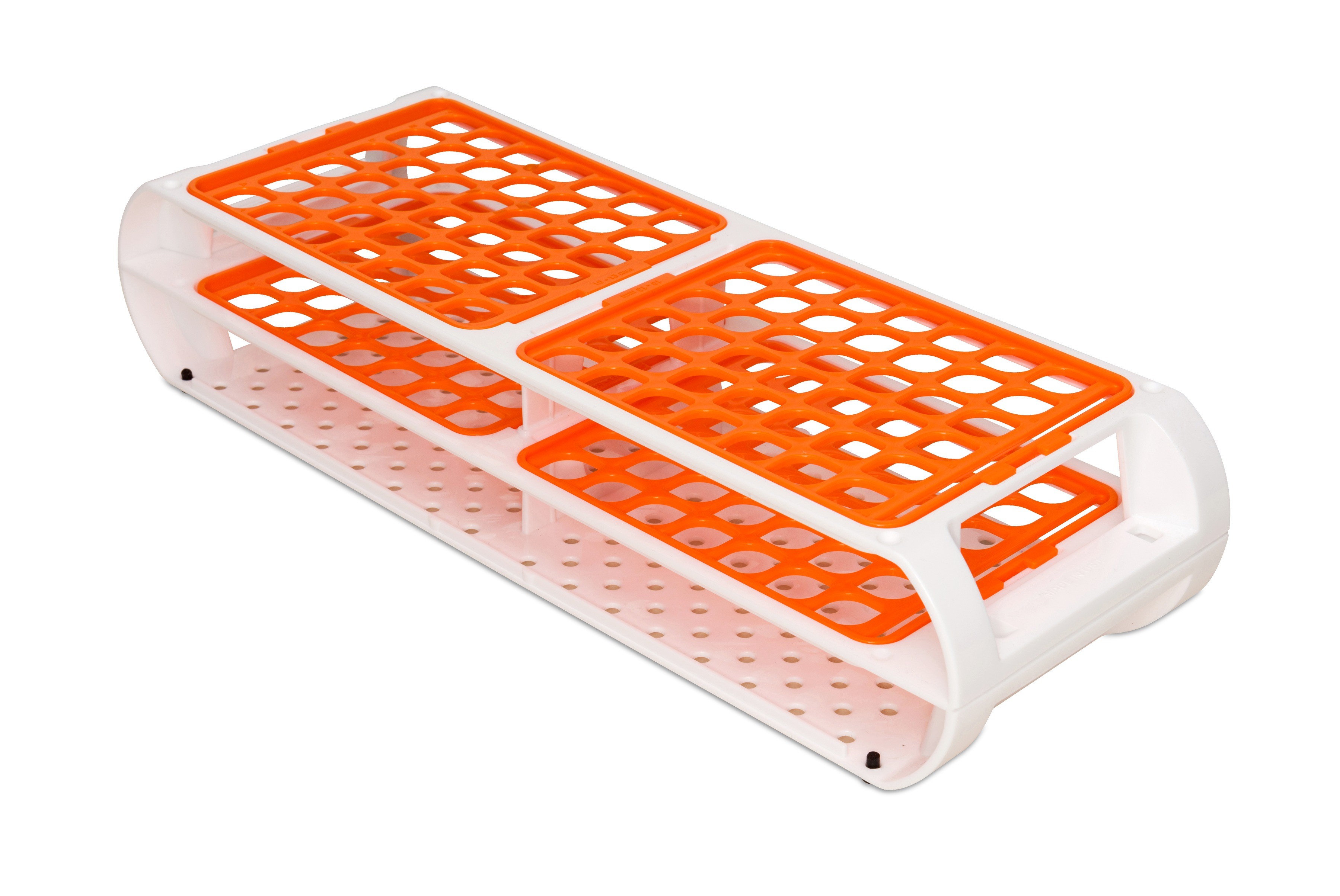 SP Bel-Art Switch-Grid Test Tube Rack; For 10-13mm Tubes, 84 Places, Orange