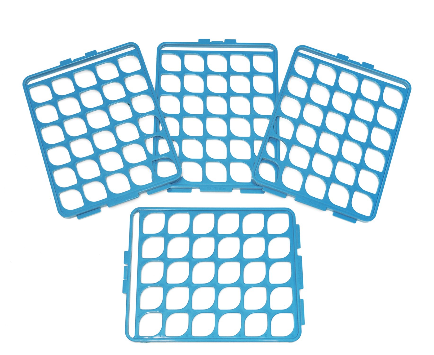 SP Bel-Art Switch-Grid Test Tube Rack Grids; For 13-16mm Tubes, Blue (Pack of 4)