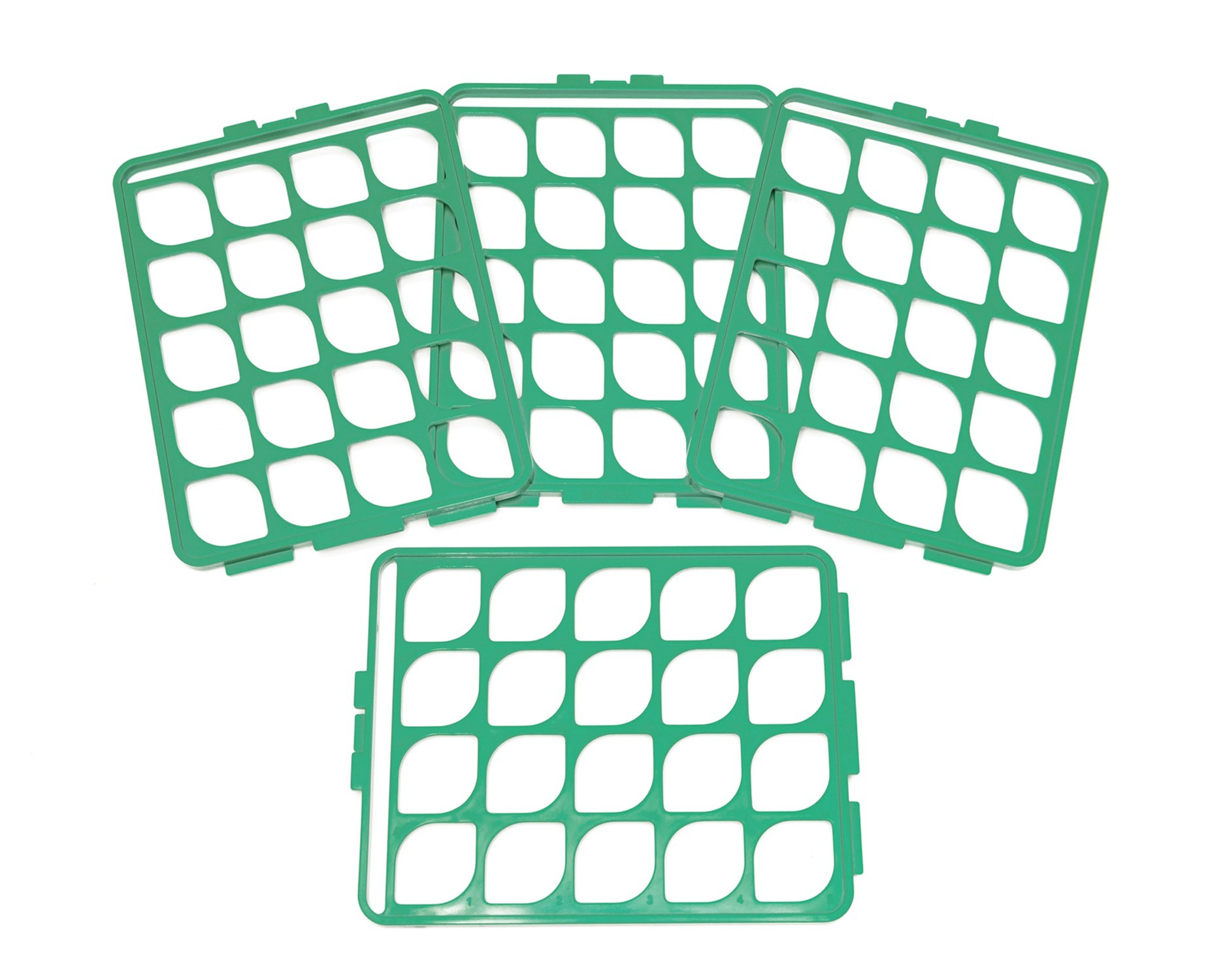 SP Bel-Art Switch-Grid Test Tube Rack Grids; For 16-20mm Tubes, Green (Pack of 4)