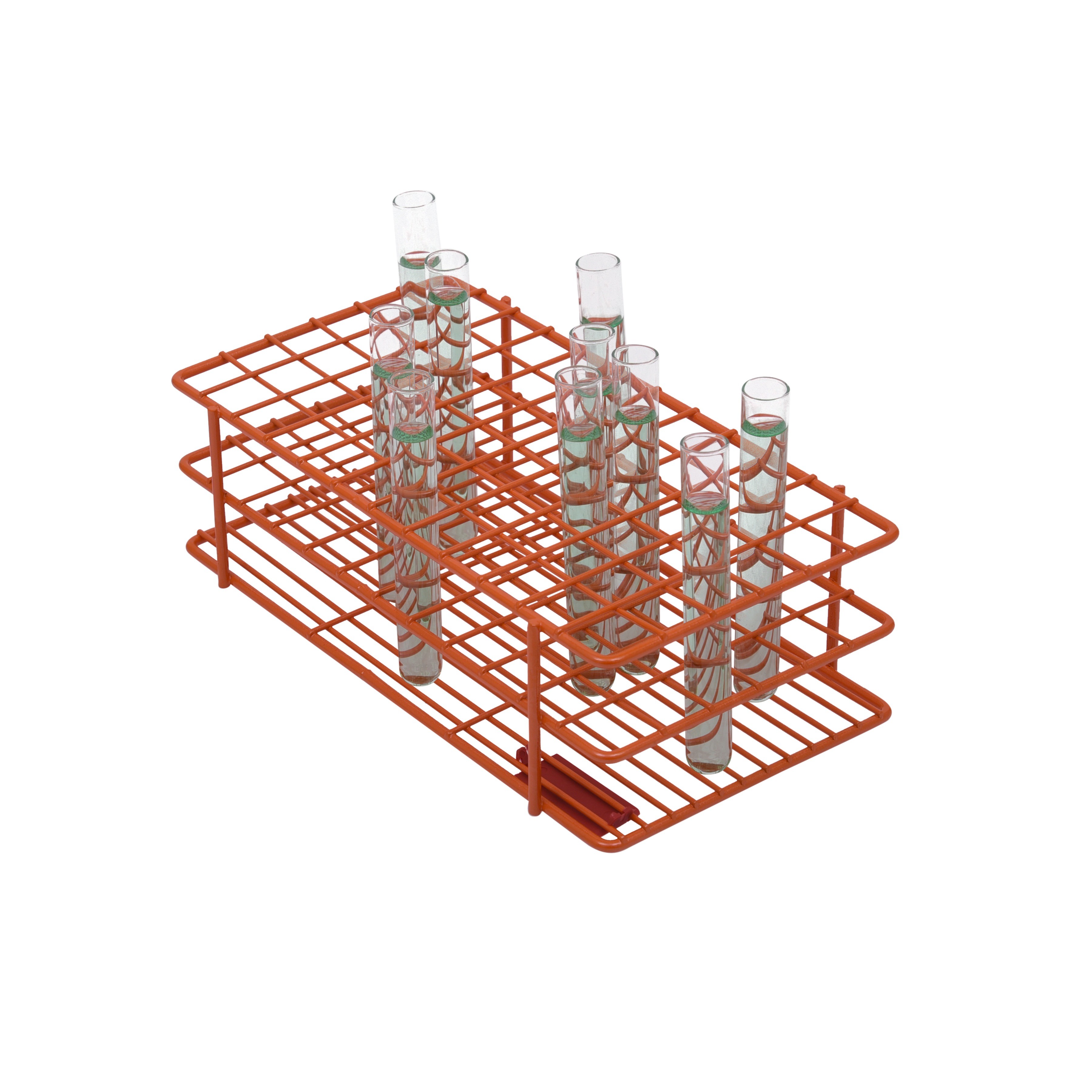 SP Bel-Art Poxygrid Test Tube Rack; For 10-13mm Tubes, 72 Places, Orange