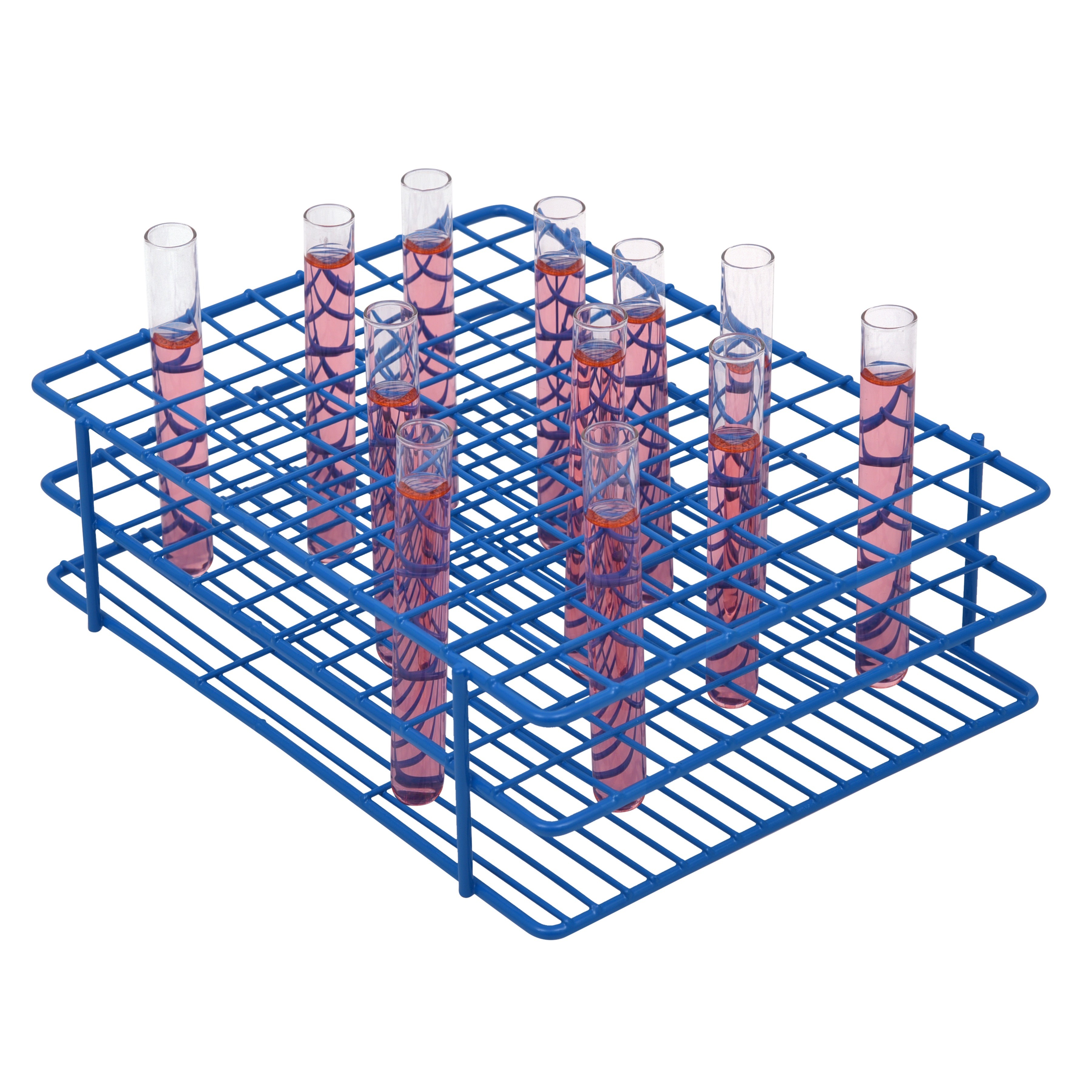 SP Bel-Art Poxygrid Test Tube Rack; For 10-13mm Tubes, 108 Places, Blue