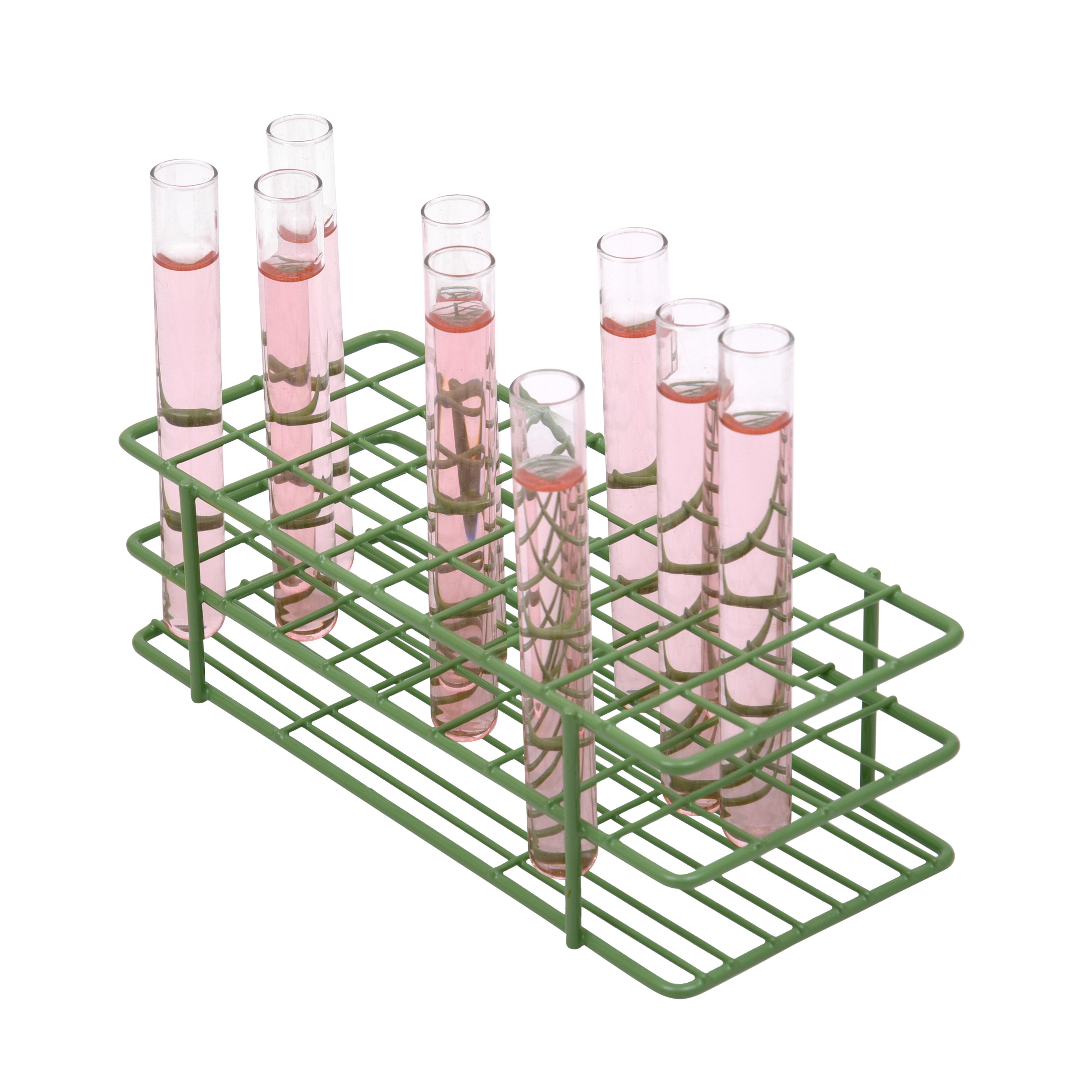 SP Bel-Art Poxygrid Test Tube Rack; For 13-16mm Tubes, 40 Places, Green