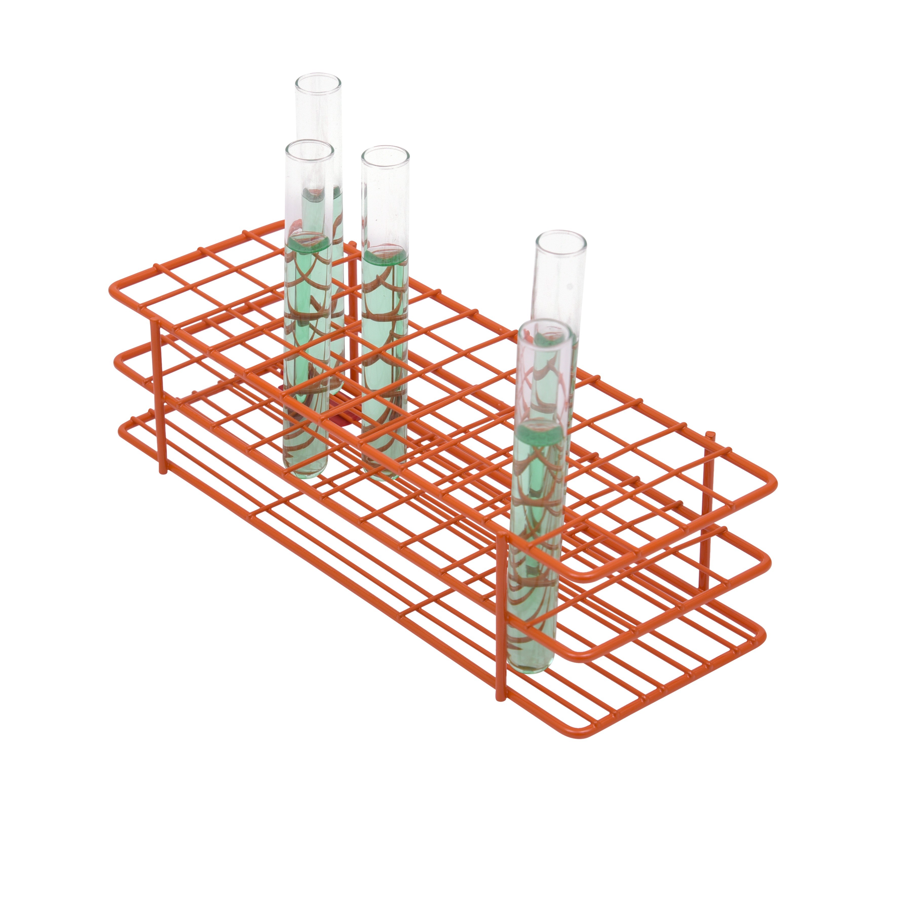 SP Bel-Art Poxygrid Test Tube Rack; For 13-16mm Tubes, 48 Places, Orange