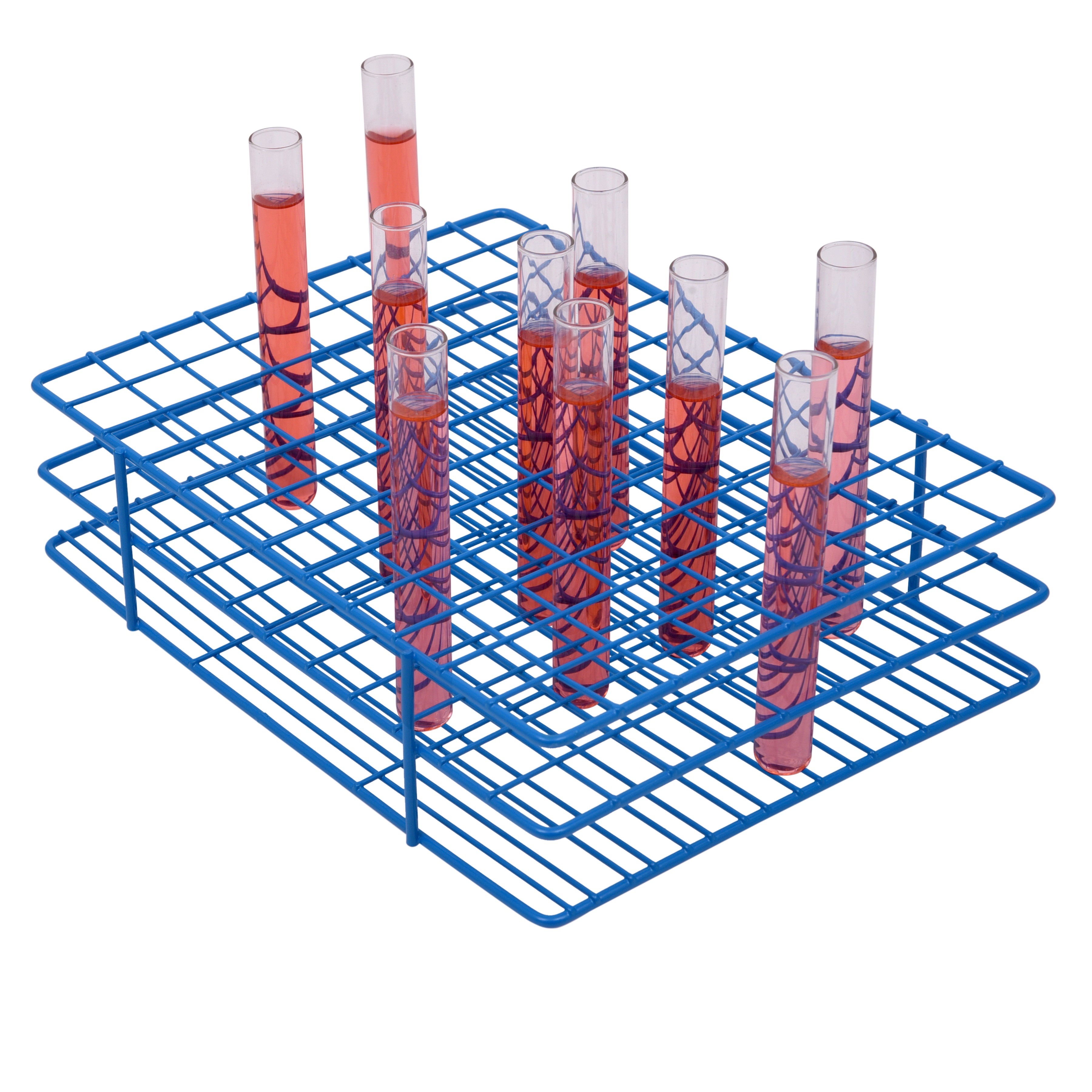SP Bel-Art Poxygrid Test Tube Rack; For 13-16mm Tubes, 108 Places, Blue