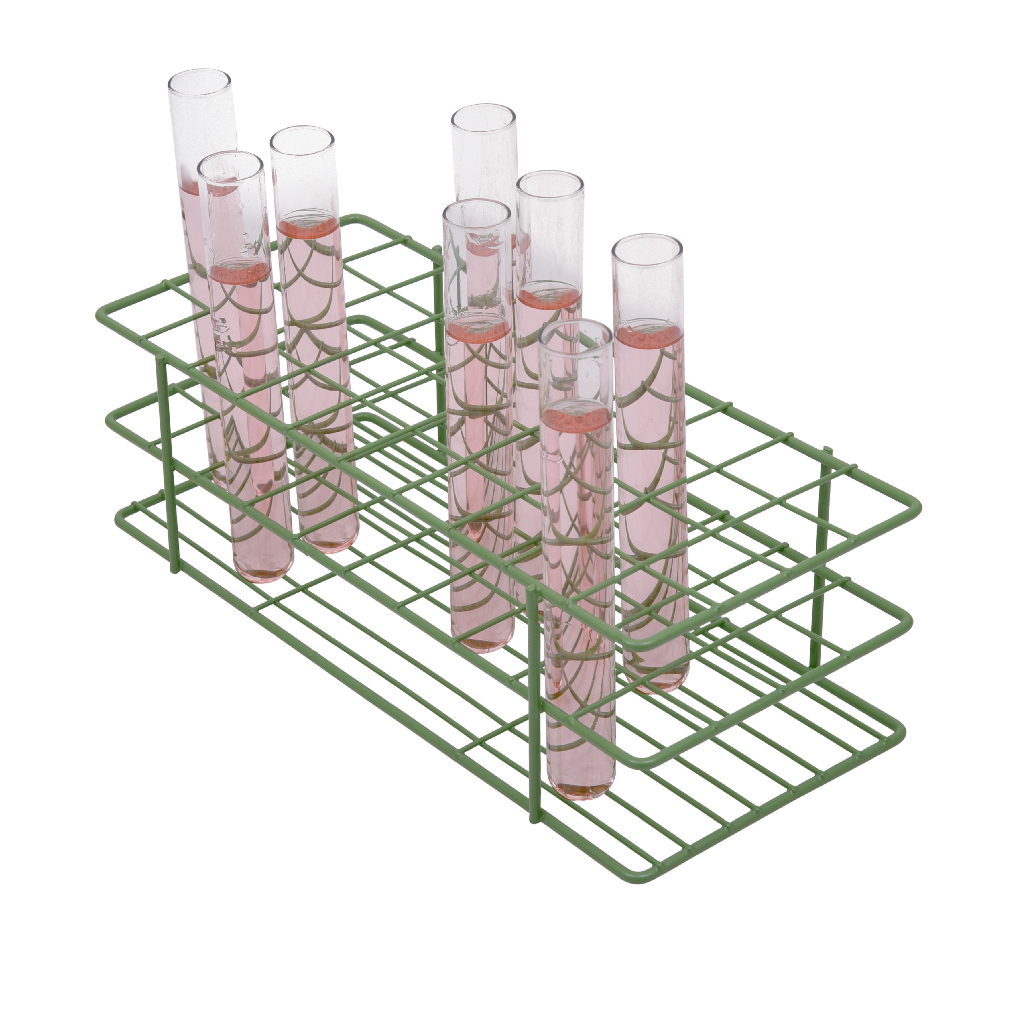 SP Bel-Art Poxygrid Test Tube Rack; For 20-25mm Tubes, 40 Places, Green