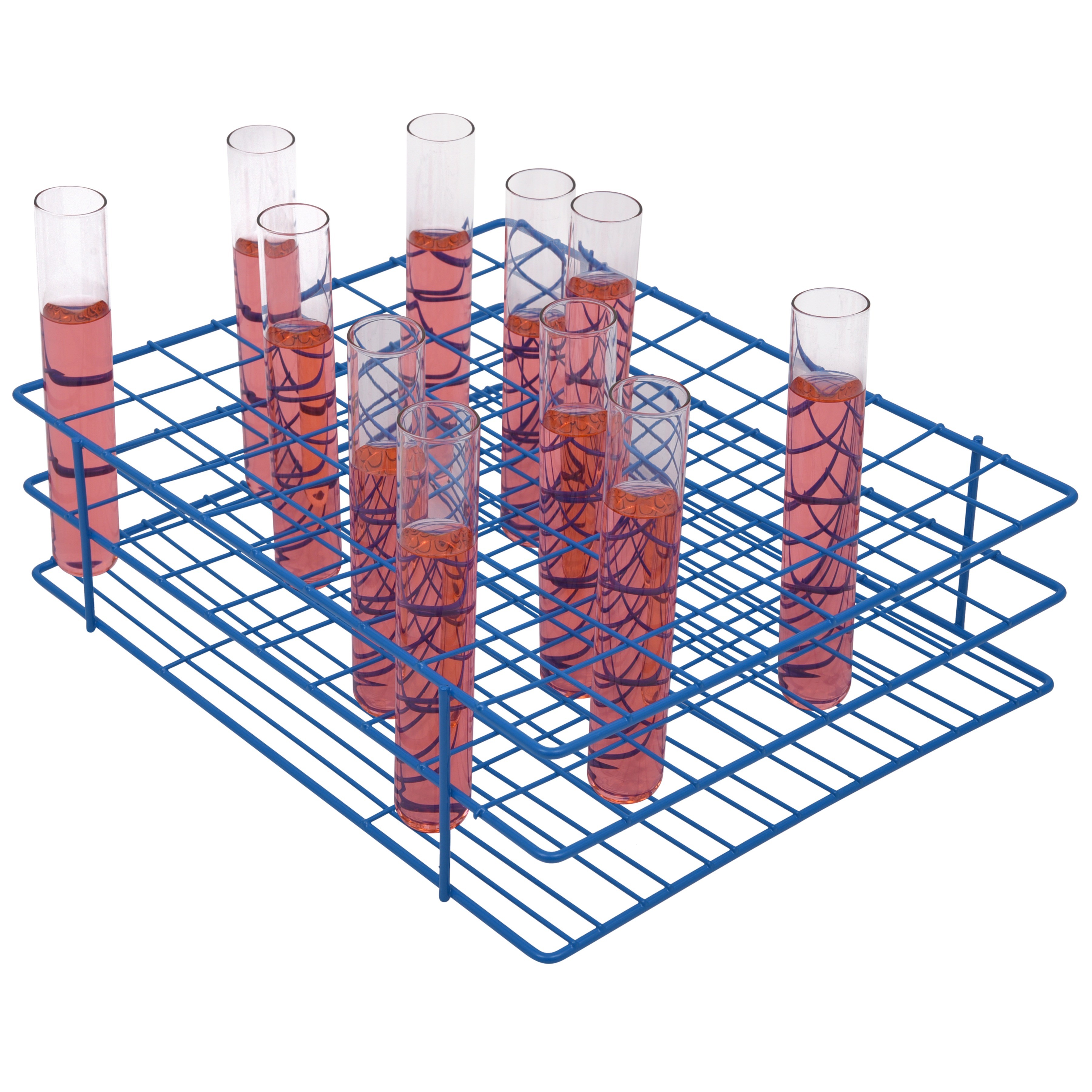 SP Bel-Art Poxygrid Test Tube Rack; For 20-25mm Tubes, 80 Places, Blue