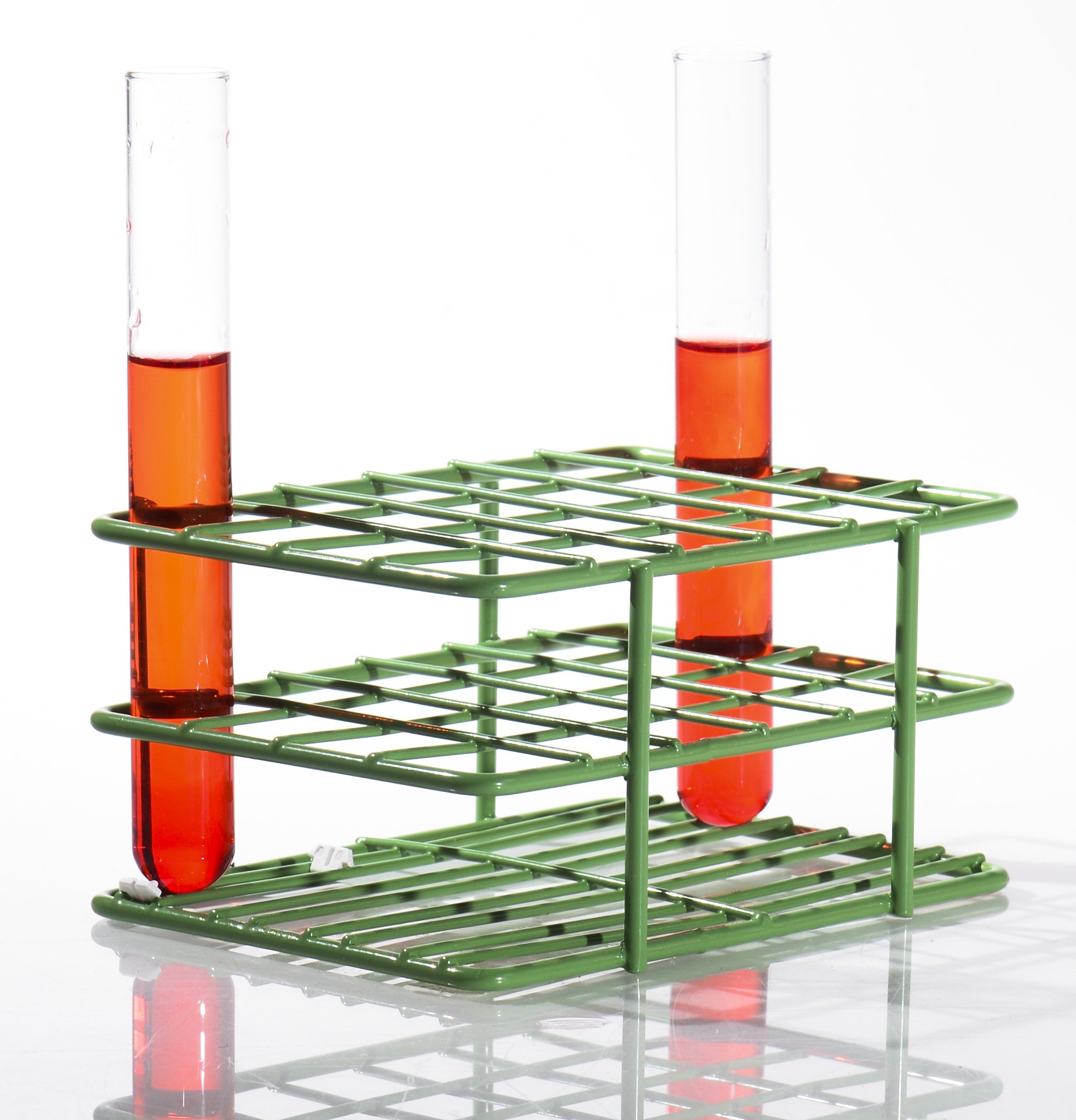 SP Bel-Art Poxygrid “Half-Size” Test Tube Rack; For 13-16mm Tubes, 24 Places, Green