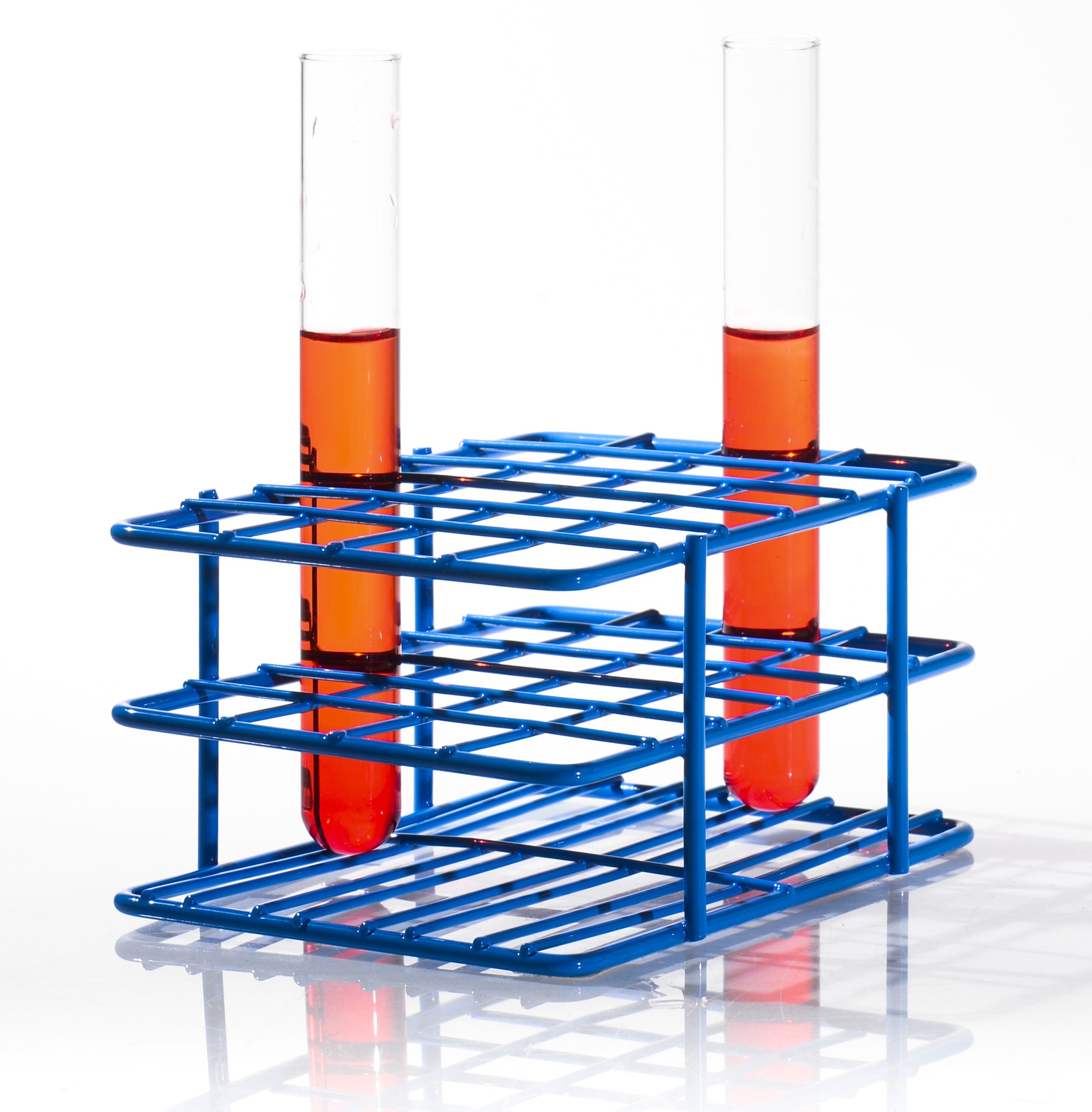 SP Bel-Art Poxygrid “Half-Size” Test Tube Rack; For 13-16mm Tubes, 24 Places, Blue