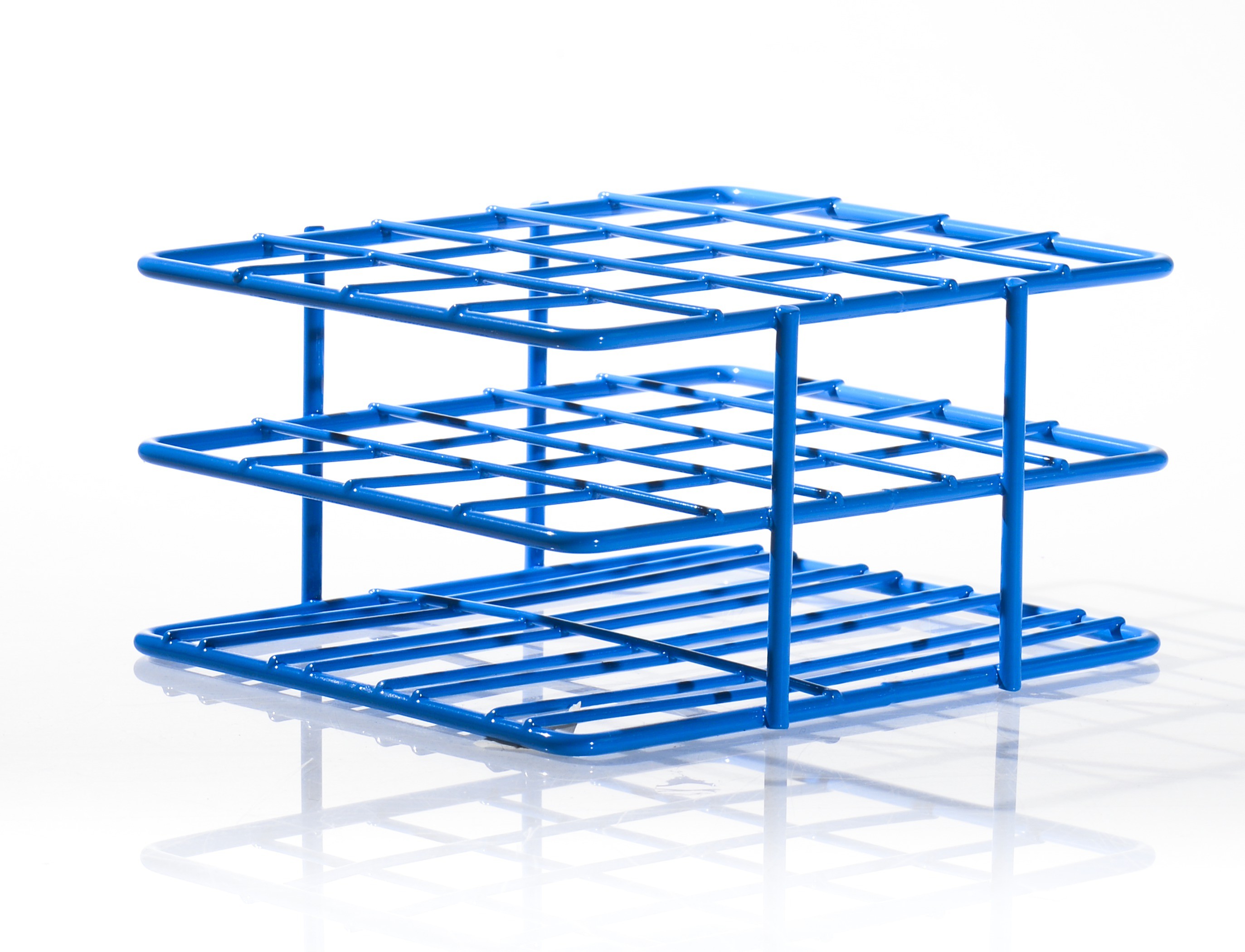 SP Bel-Art Poxygrid “Half-Size” Test Tube Rack; For 16-20mm Tubes, 20 Places, Blue