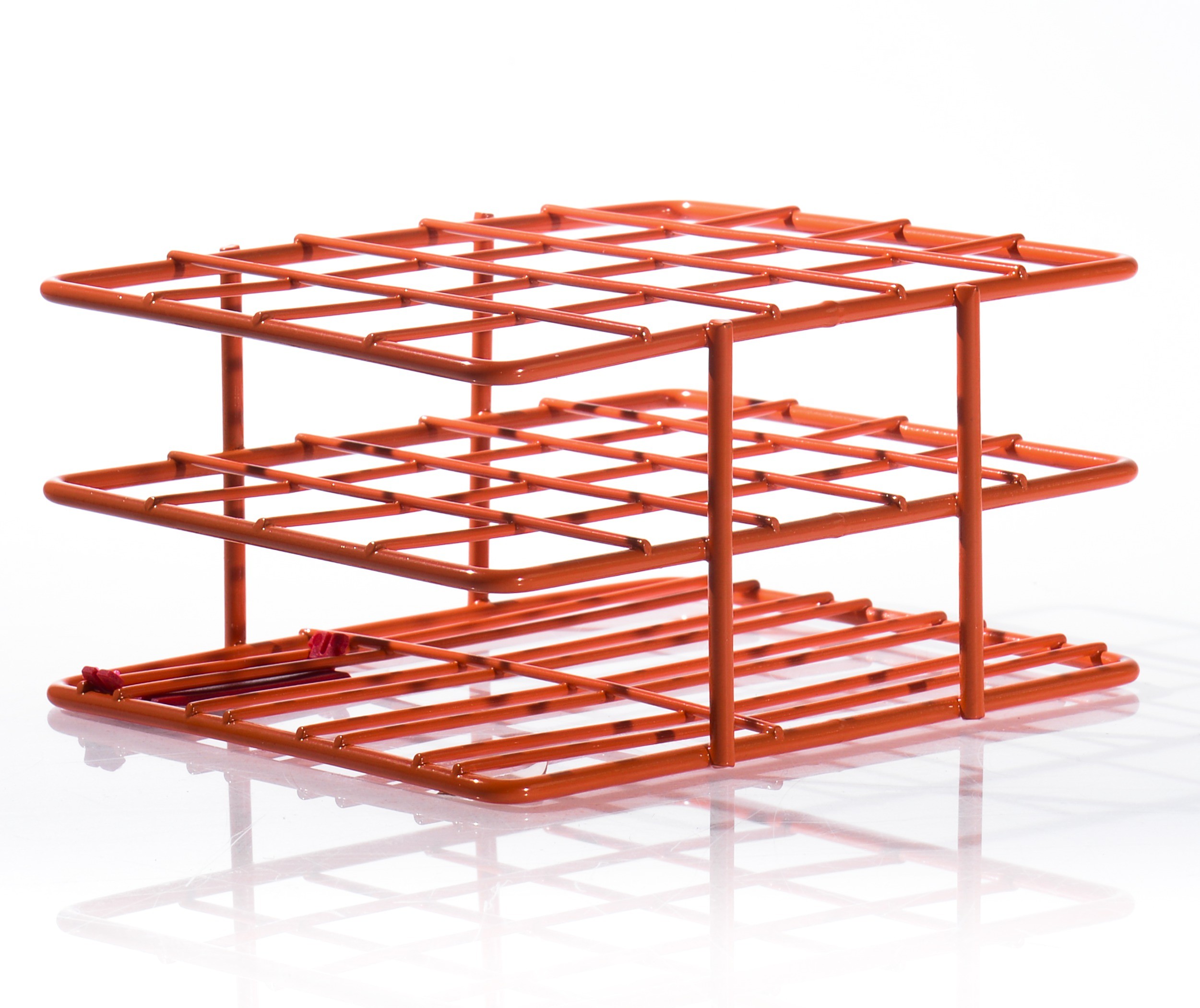 SP Bel-Art Poxygrid “Half-Size” Test Tube Rack; For 16-20mm Tubes, 20 Places, Orange