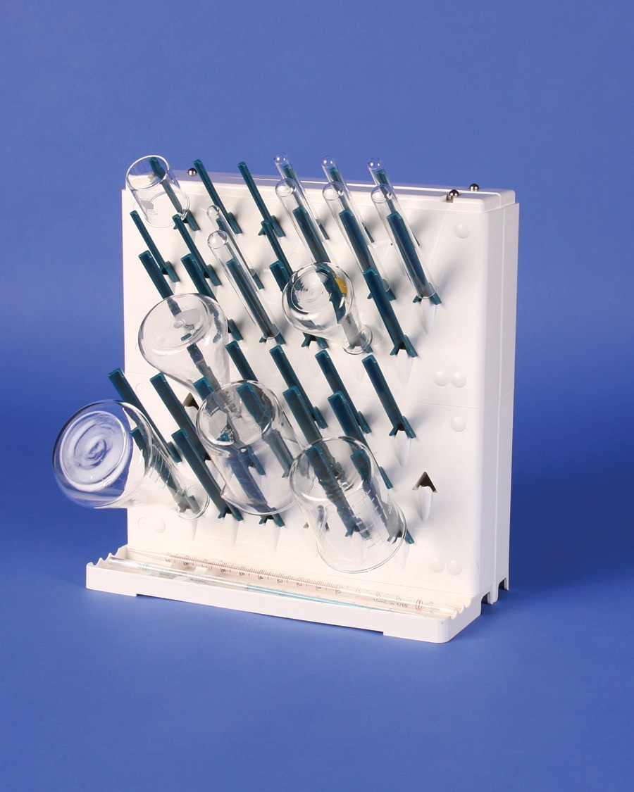 SP Bel-Art Lab-Aire II Single-Sided Non-Electric Benchtop Glassware Dryer; 2 Tier, 14.75 x 7 x 15.4 in.