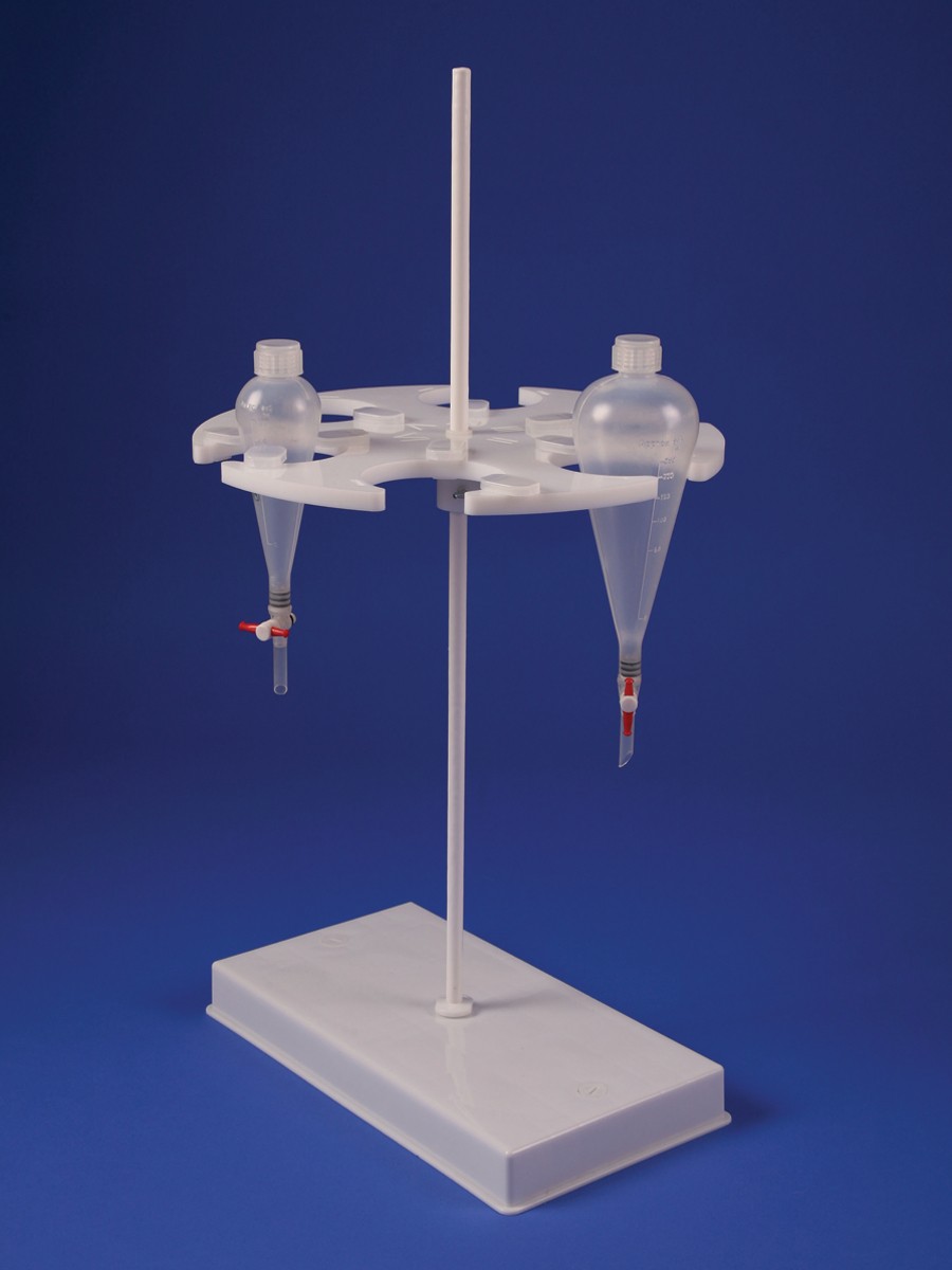 SP Bel-Art Rotary Separatory Funnel Rack; 6 Places, Fits 500/1000cc Funnels