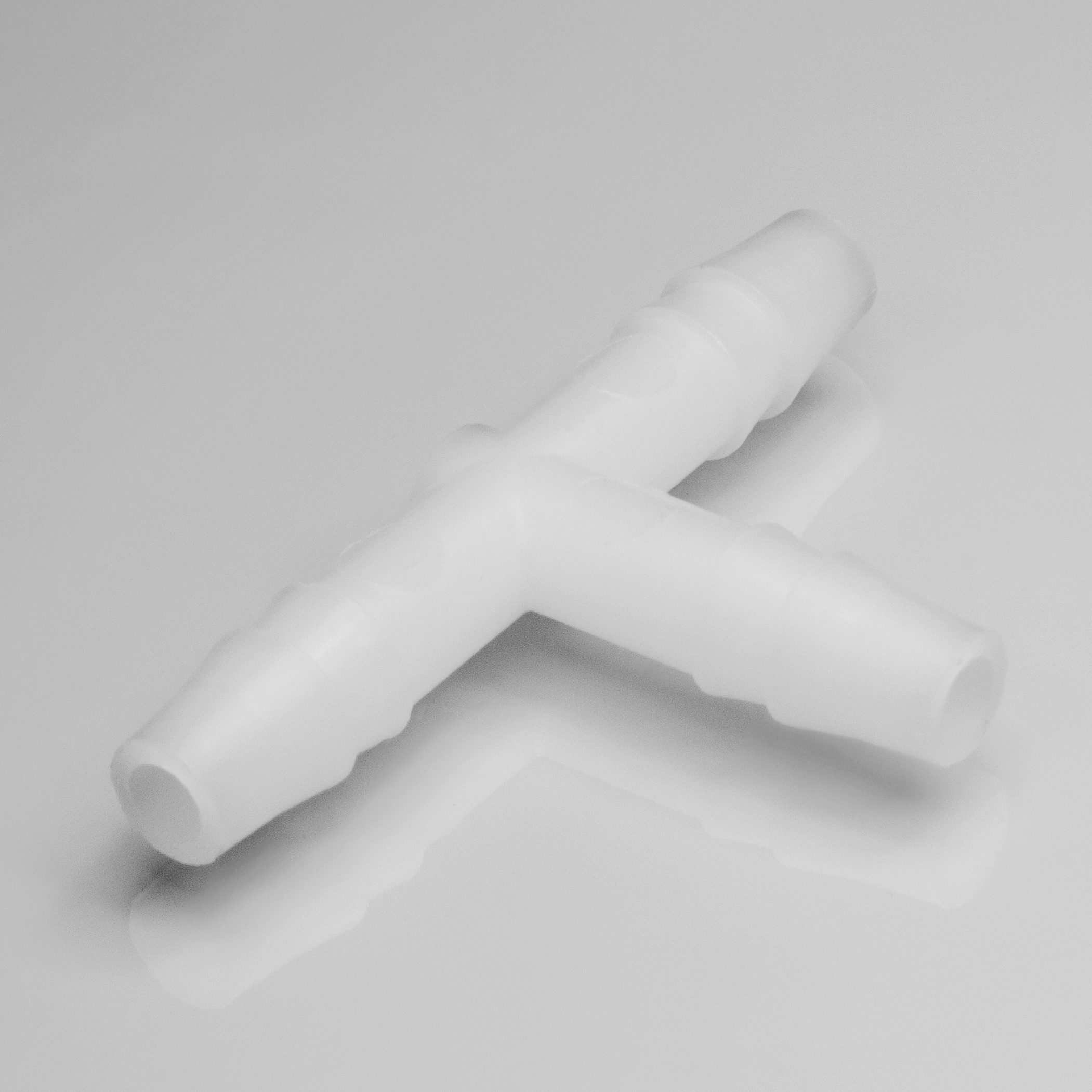 SP Bel-Art “T” Shaped Tubing Connectors for ¼ in. Tubing; Polypropylene (Pack of 12)