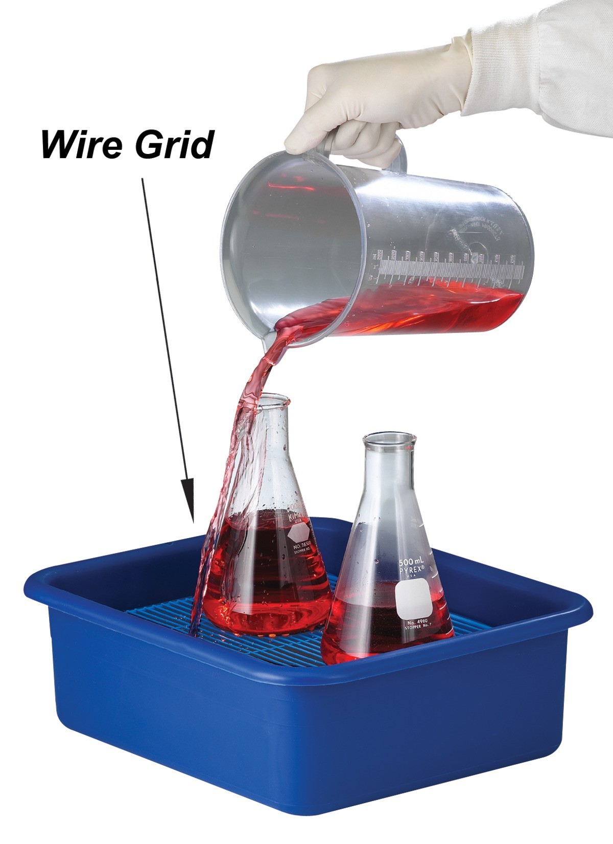 Spill Containment Tray with Grid