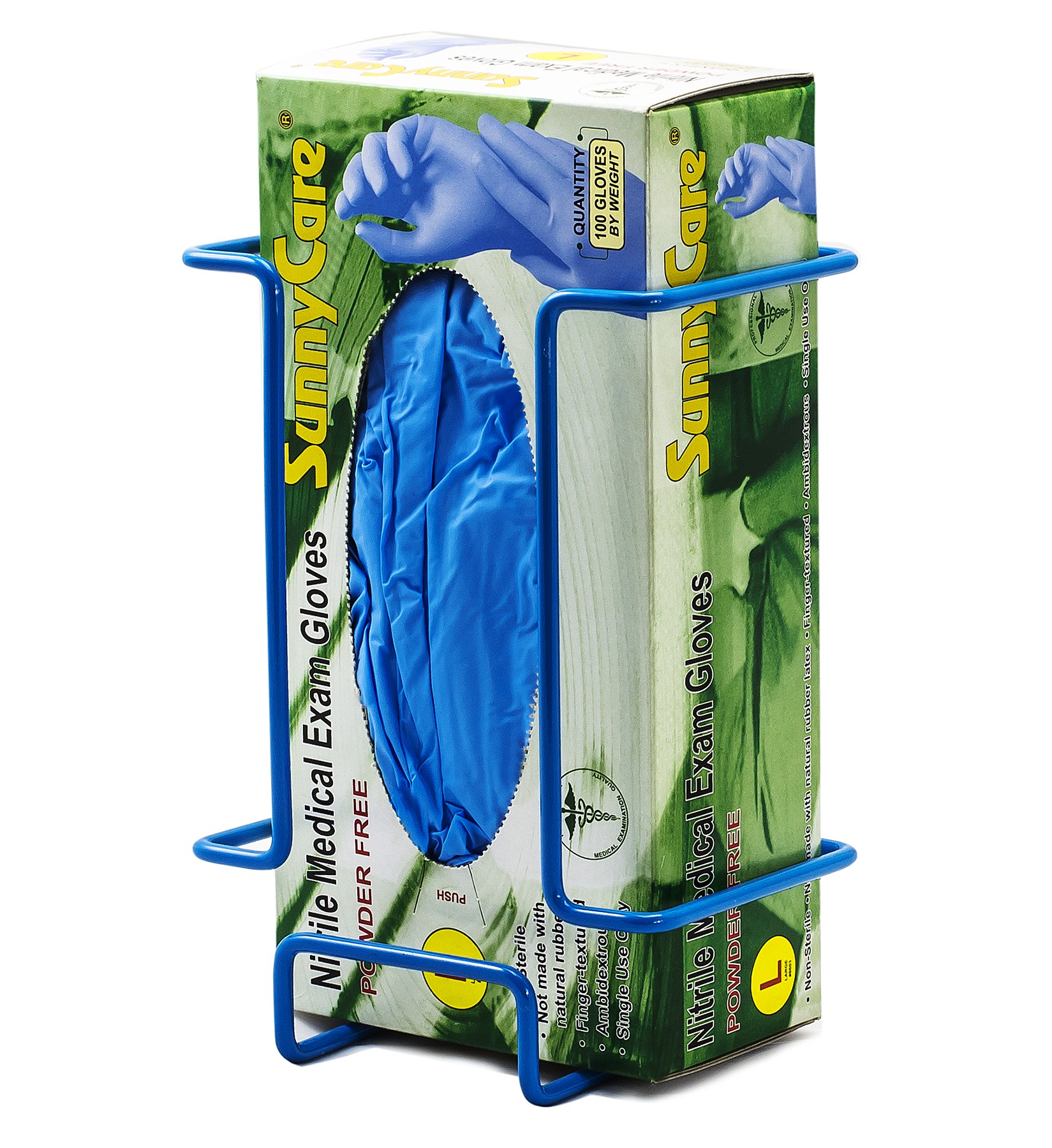 SP Bel-Art Poxygrid Glove Dispenser Rack; Single Box Holder, 5½ x 4¼ x 8¼ in., Blue