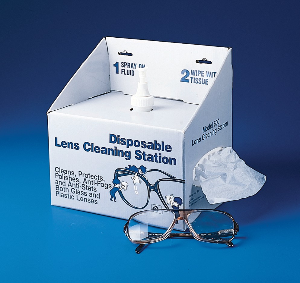SP Bel-Art Disposable Lens Cleaning Station; 8oz Non-Silicone Fluid, 600 Lens Tissues