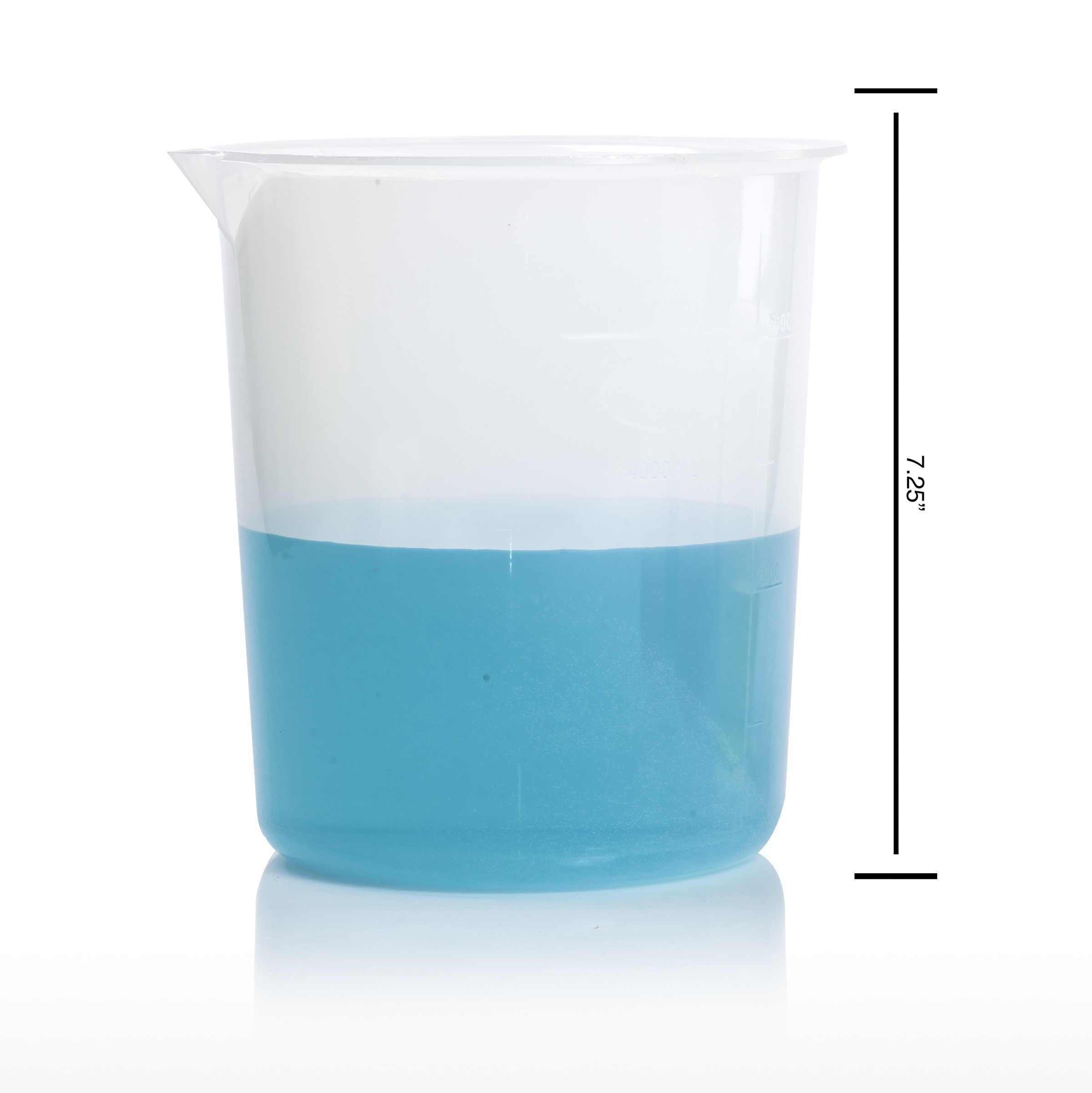 SP Bel-Art Graduated Griffin Low-Form 2000ml Beaker; Polypropylene, 500ml Graduation