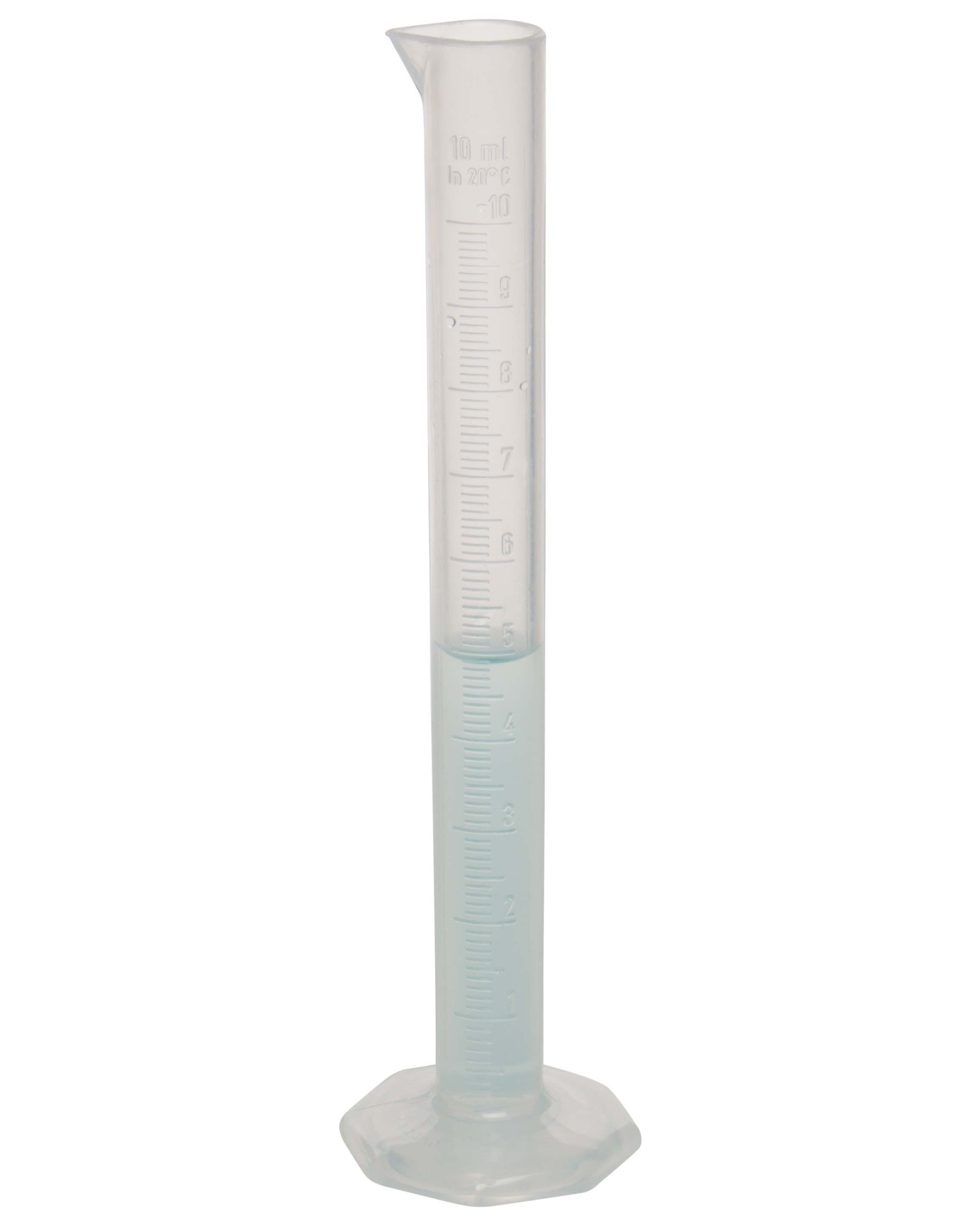 SP Bel-Art Single Scale 10ml Polypropylene Graduated Cylinder; 0.1ml Graduation