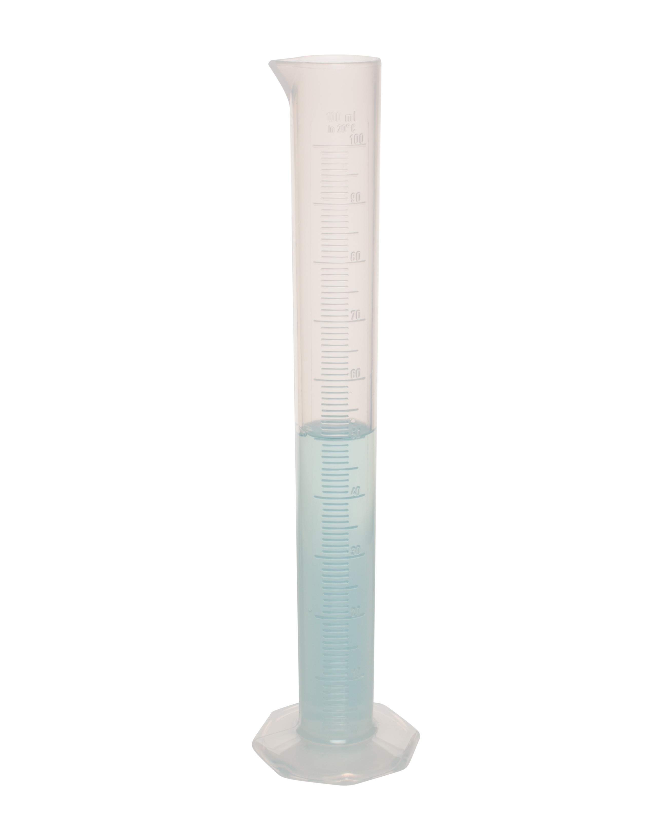 SP Bel-Art Single Scale 100ml Polypropylene Graduated Cylinder; 1.0ml Graduation