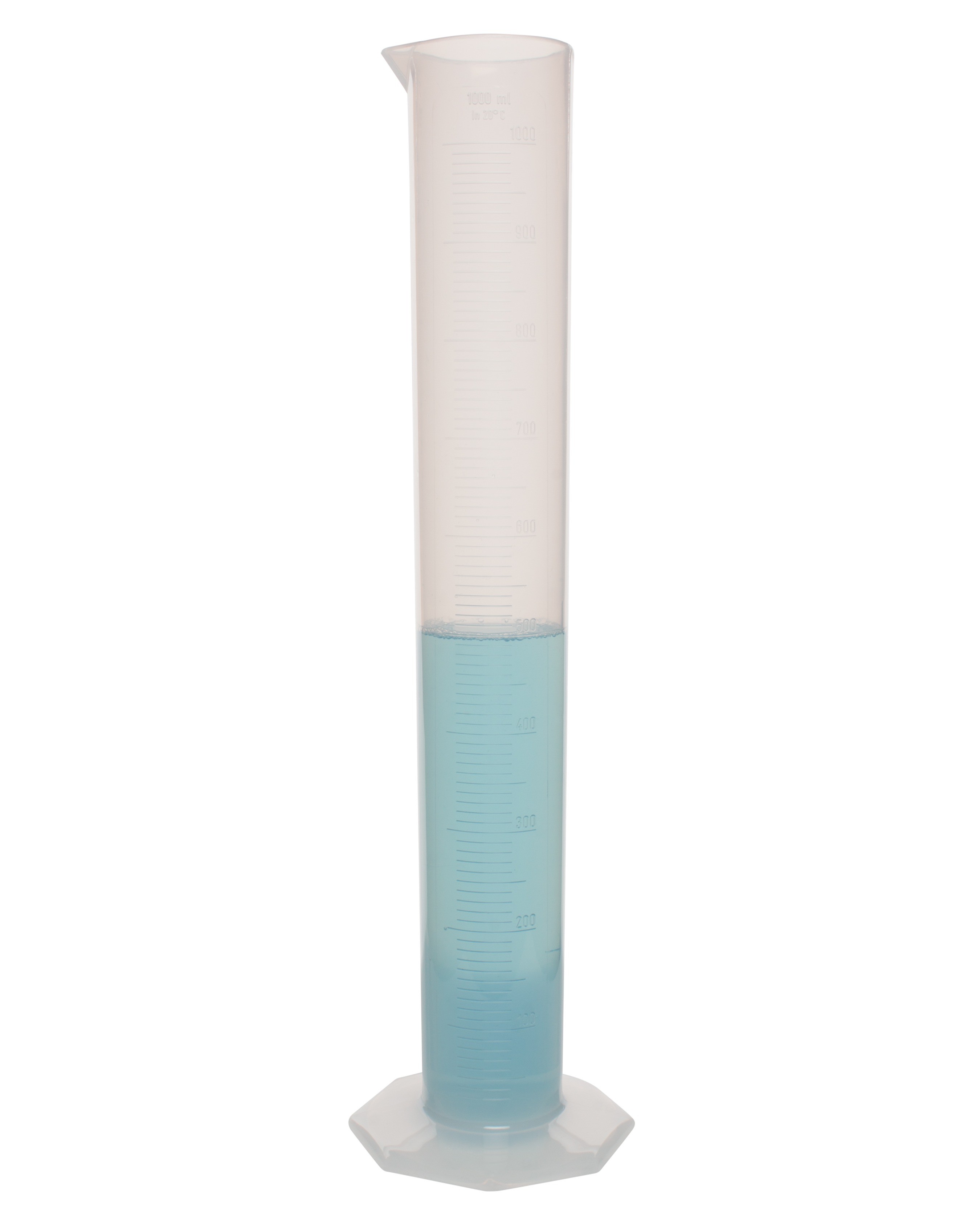 SP Bel-Art Single Scale 1000ml Polypropylene Graduated Cylinder; 10.0ml Graduation