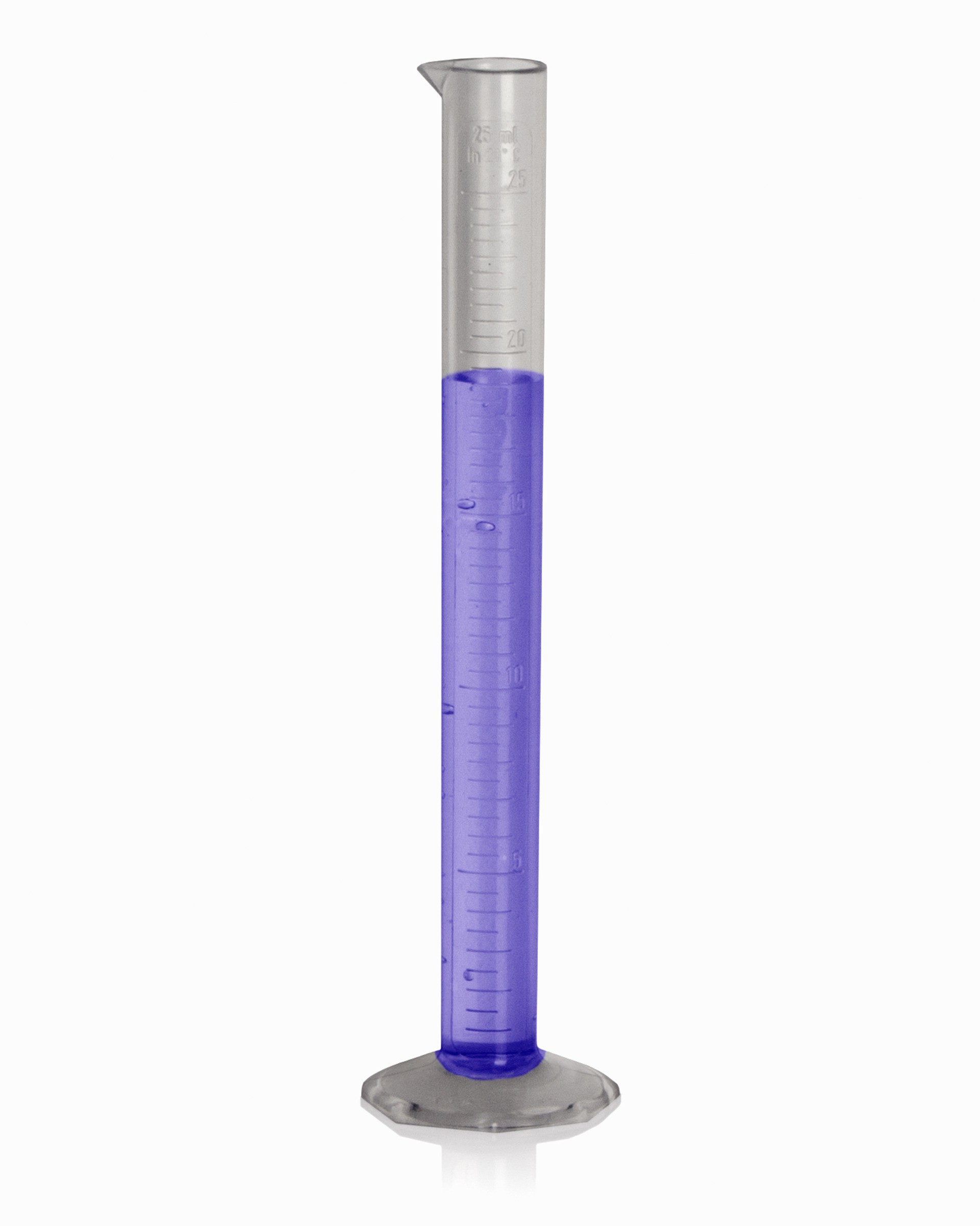 SP Bel-Art 25ml Clear TPX Graduated Cylinder; 0.5ml Graduation