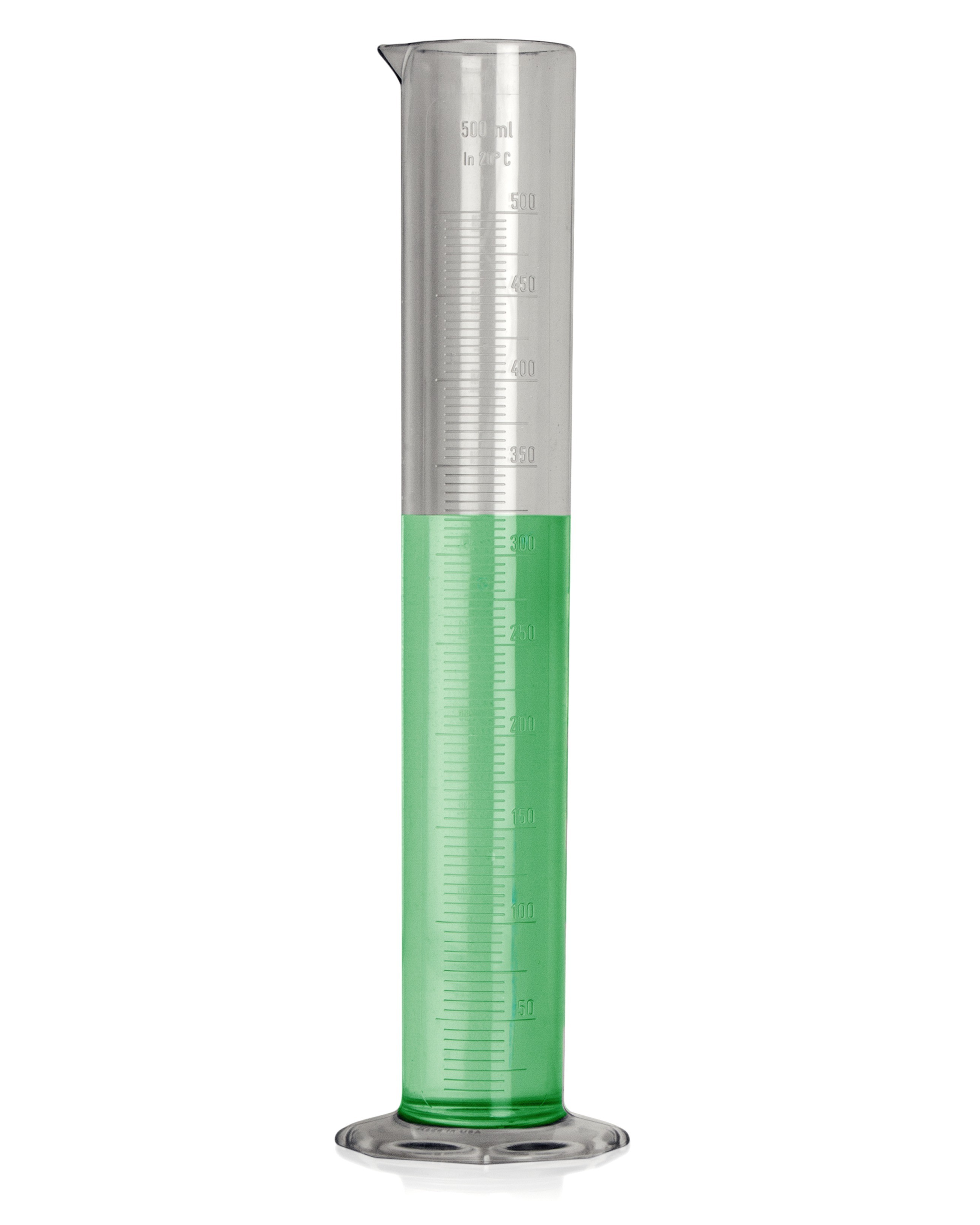 SP Bel-Art 500ml Clear TPX Graduated Cylinder; 5.0ml Graduation