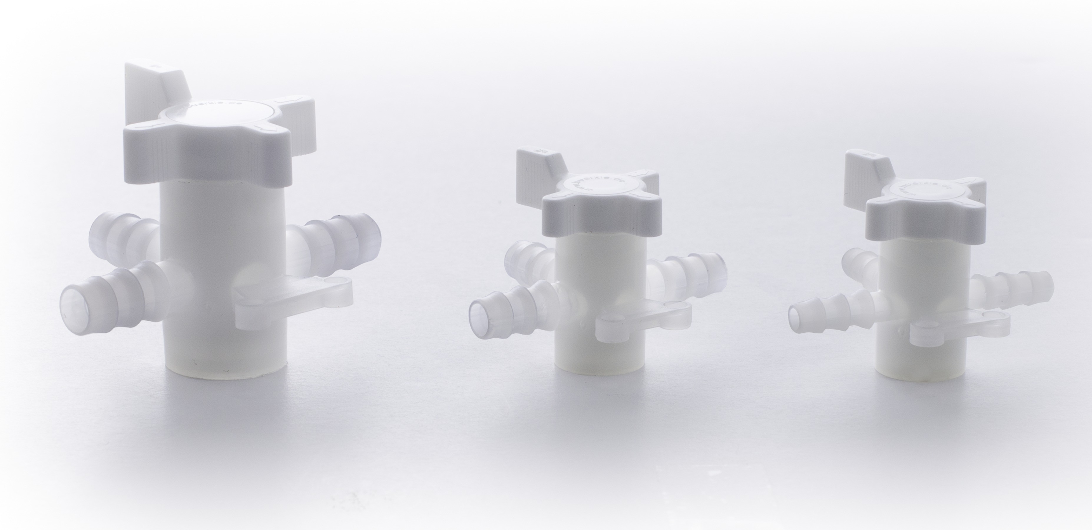 Three-Way Fluoroplastic Stopcocks