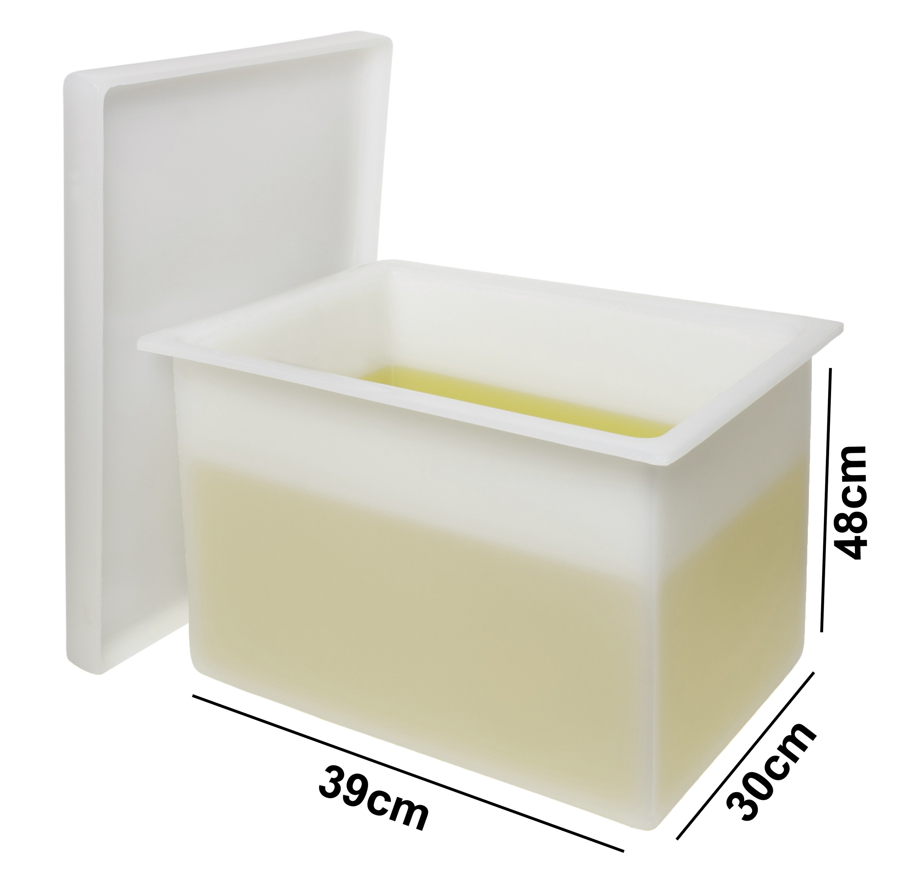 SP Bel-Art Heavy Duty Polyethylene Rectangular Tank with Top Flanges, without Faucet; 15.25 x 12 x 19 in.