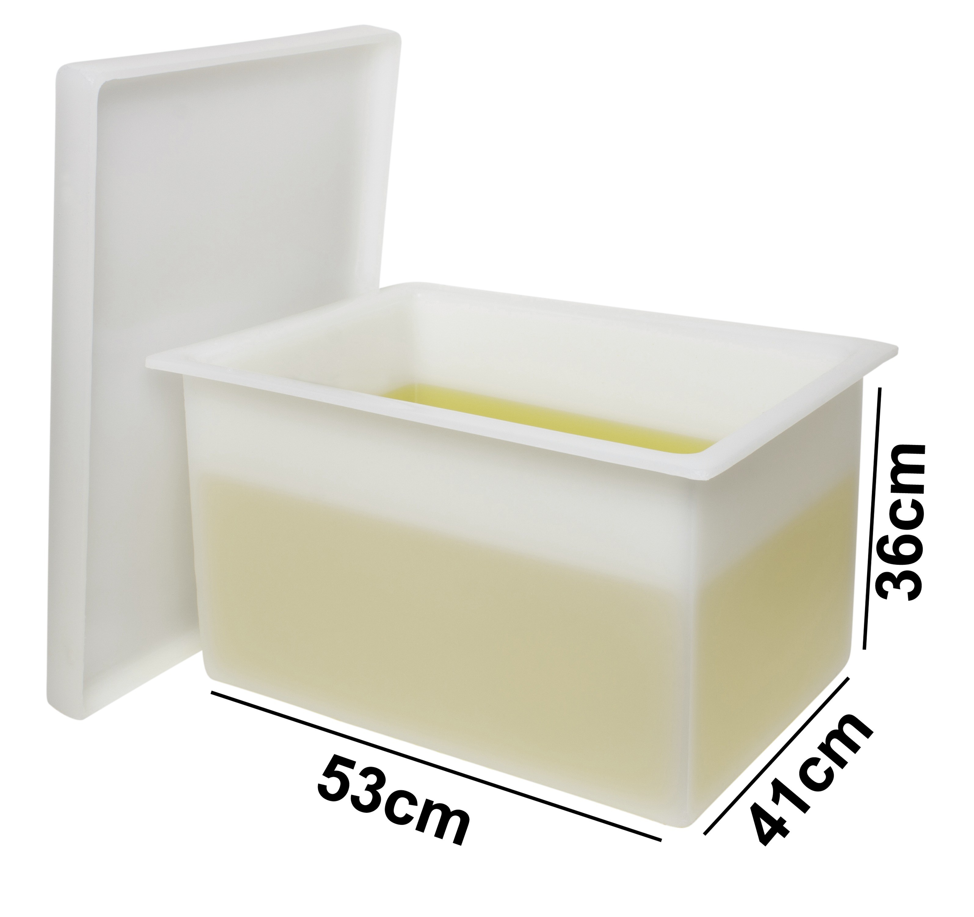 SP Bel-Art Heavy Duty Polyethylene Rectangular Tank with Top Flanges, without Faucet; 21 x 16 x 14 in.