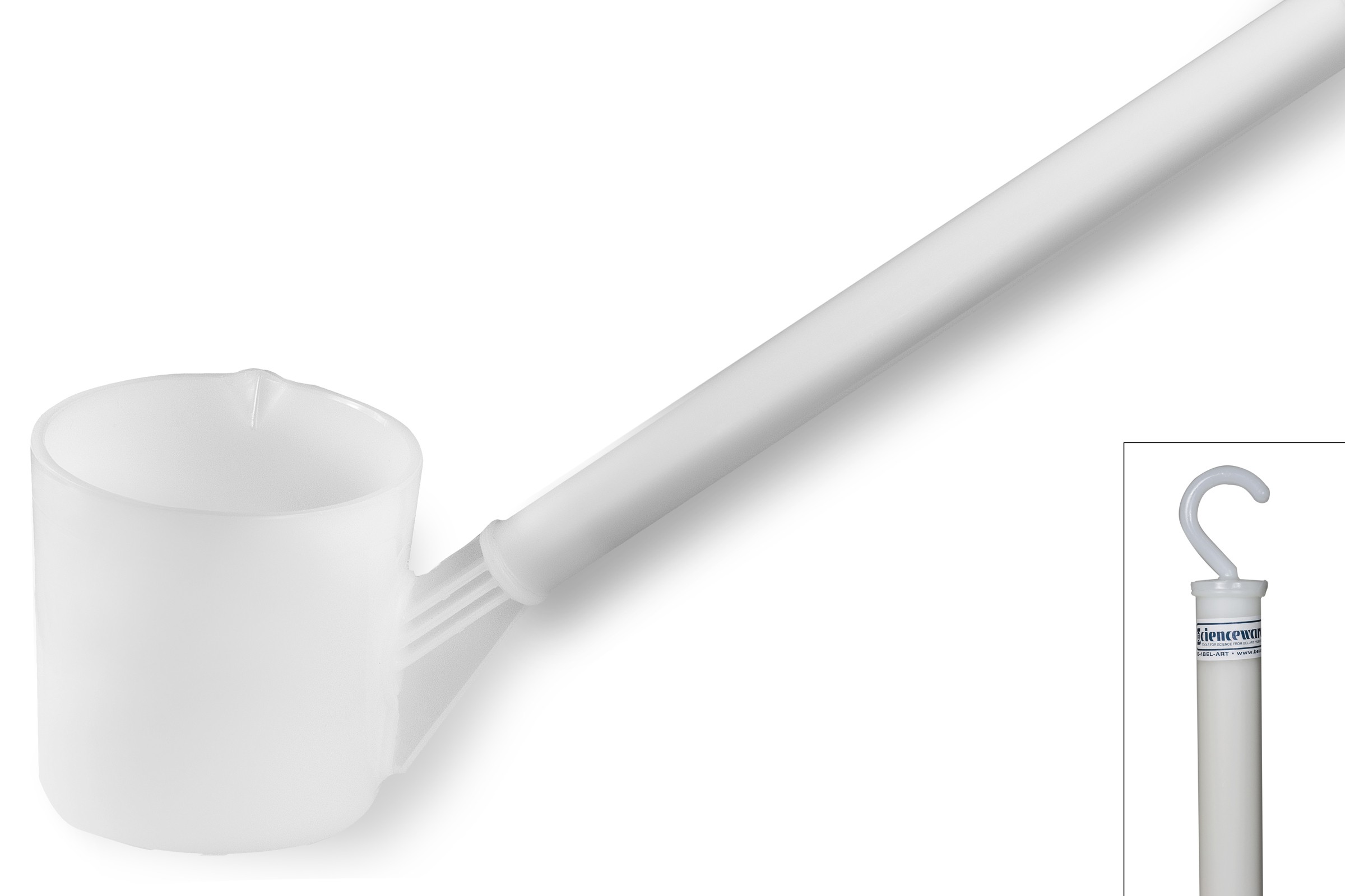 SP Bel-Art Long-Handled Dipper; 32oz, 6ft Handle, Plastic