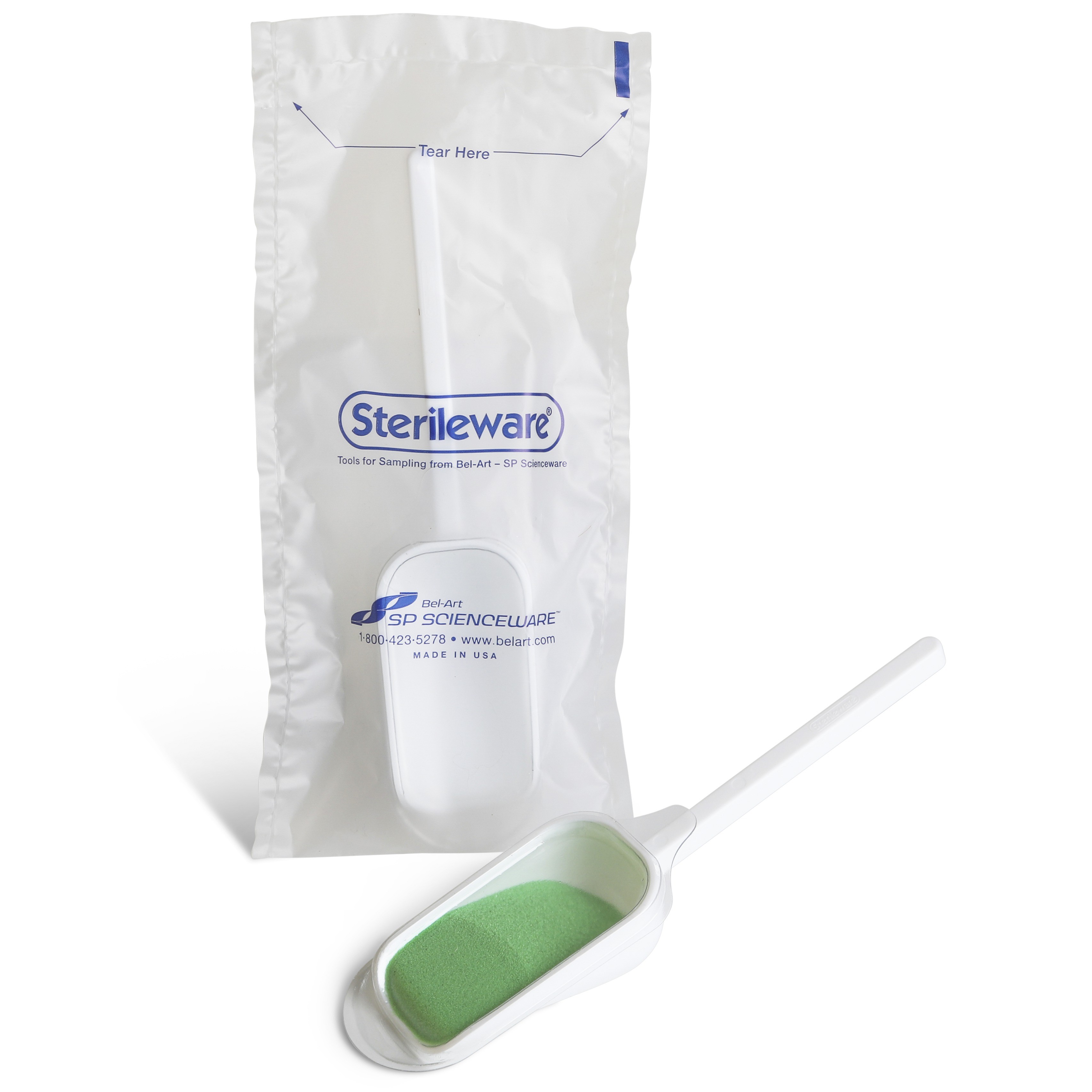 SP Bel-Art Sterileware Scoop Sampling System; 125ml (4oz), Sterile Plastic, Individually Sealed (Pack of 10)