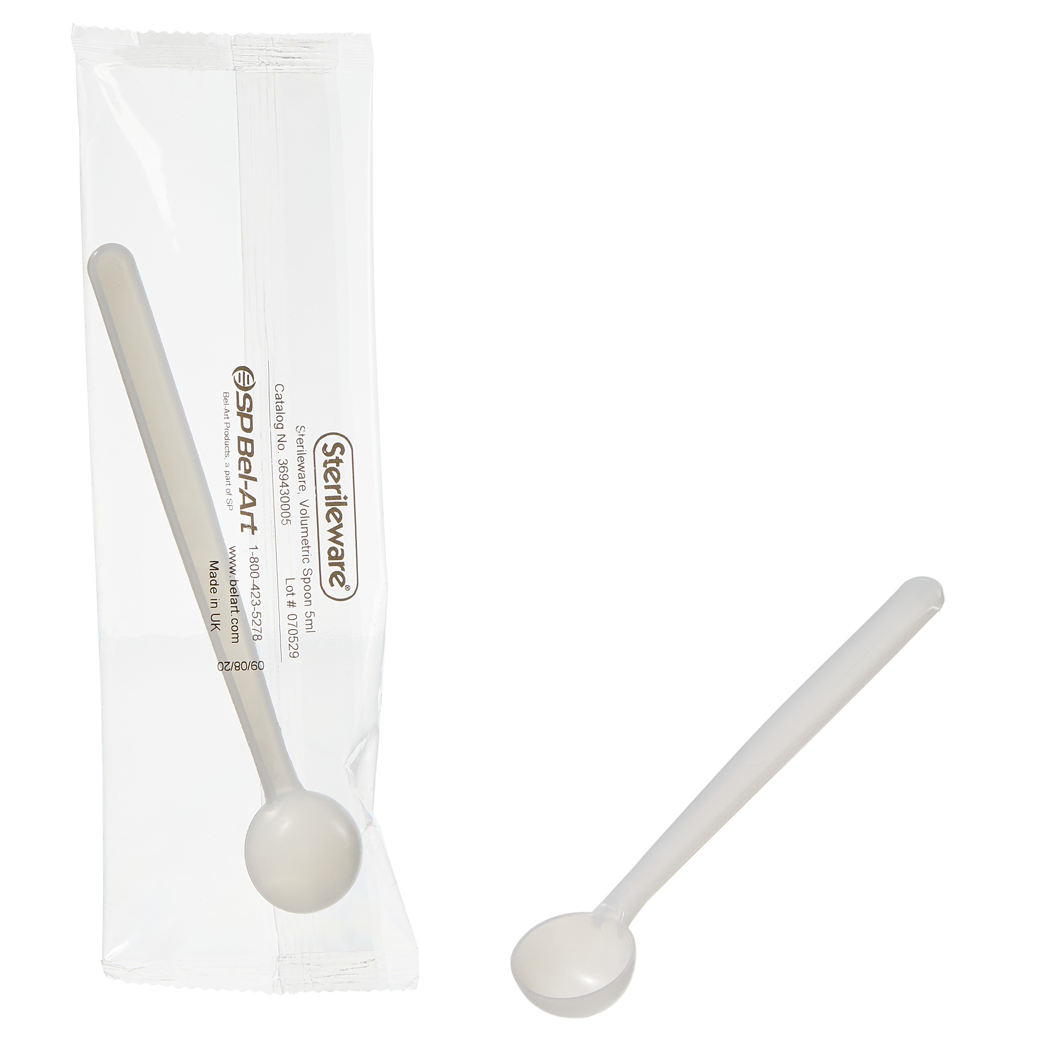 Sterileware Volumetric Sampling Spoons; 5ml, Individually Wrapped (Pack of 100)