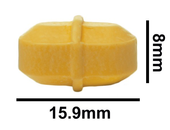 SP Bel-Art Spinbar Teflon Octagon Magnetic Stirring Bar; 15.9 x 8mm, Yellow