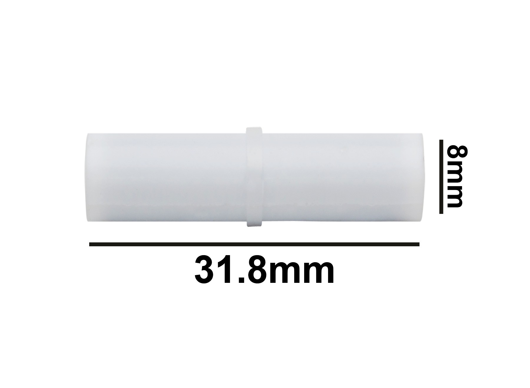 SP Bel-Art Spinbar Teflon Cylindrical Magnetic Stirring Bar; 31.8 x 8mm, White