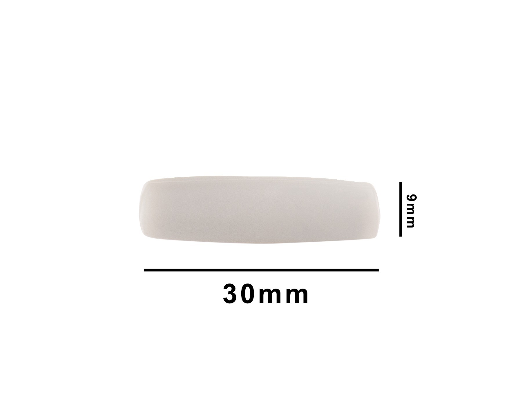 SP Bel-Art Spinbar Teflon Round with Tapered Ends Magnetic Stirring Bar; 30 x 9mm, White