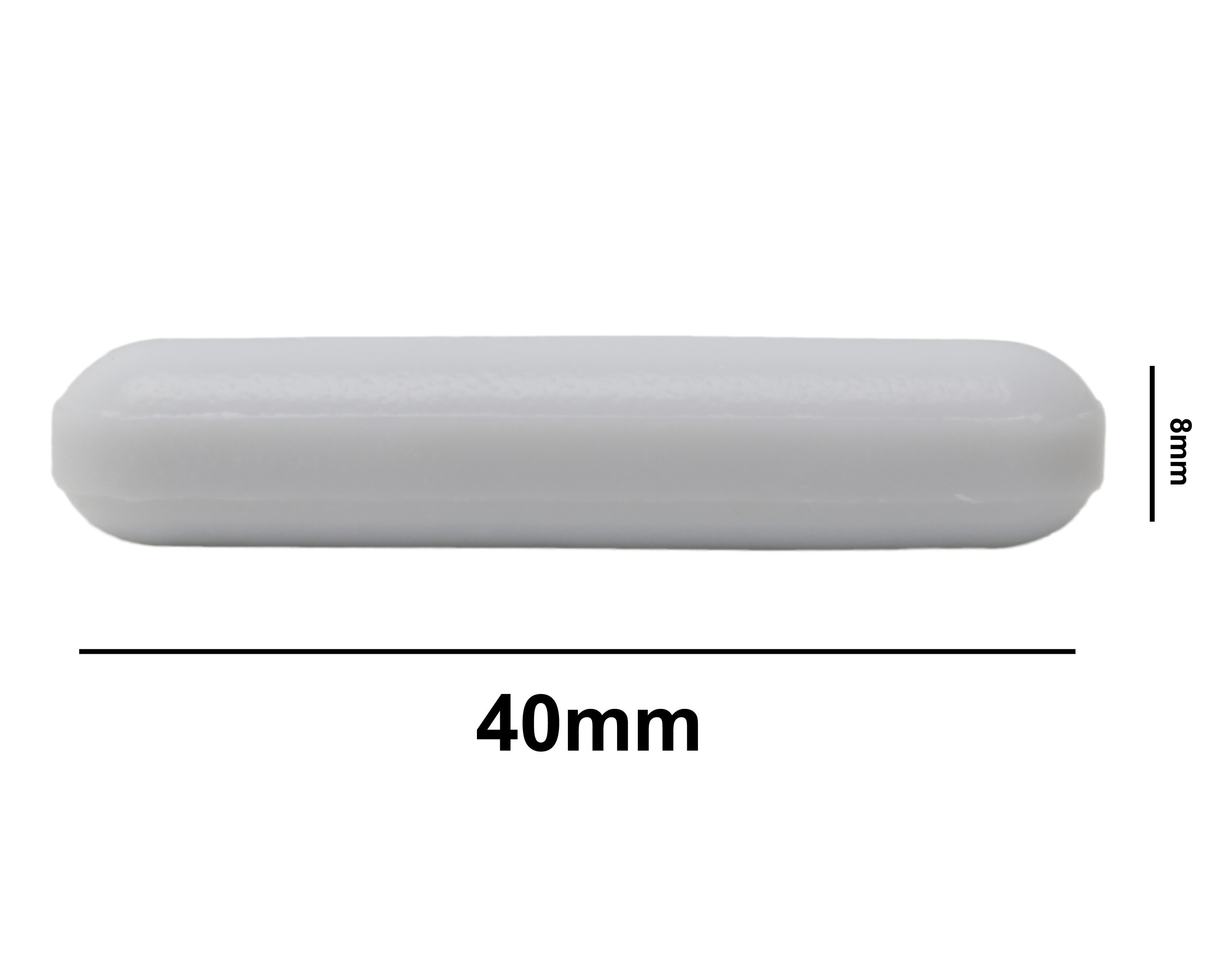 SP Bel-Art Spinbar Teflon Polygon Magnetic Stirring Bar; 40 x 8mm, White, without Pivot Ring