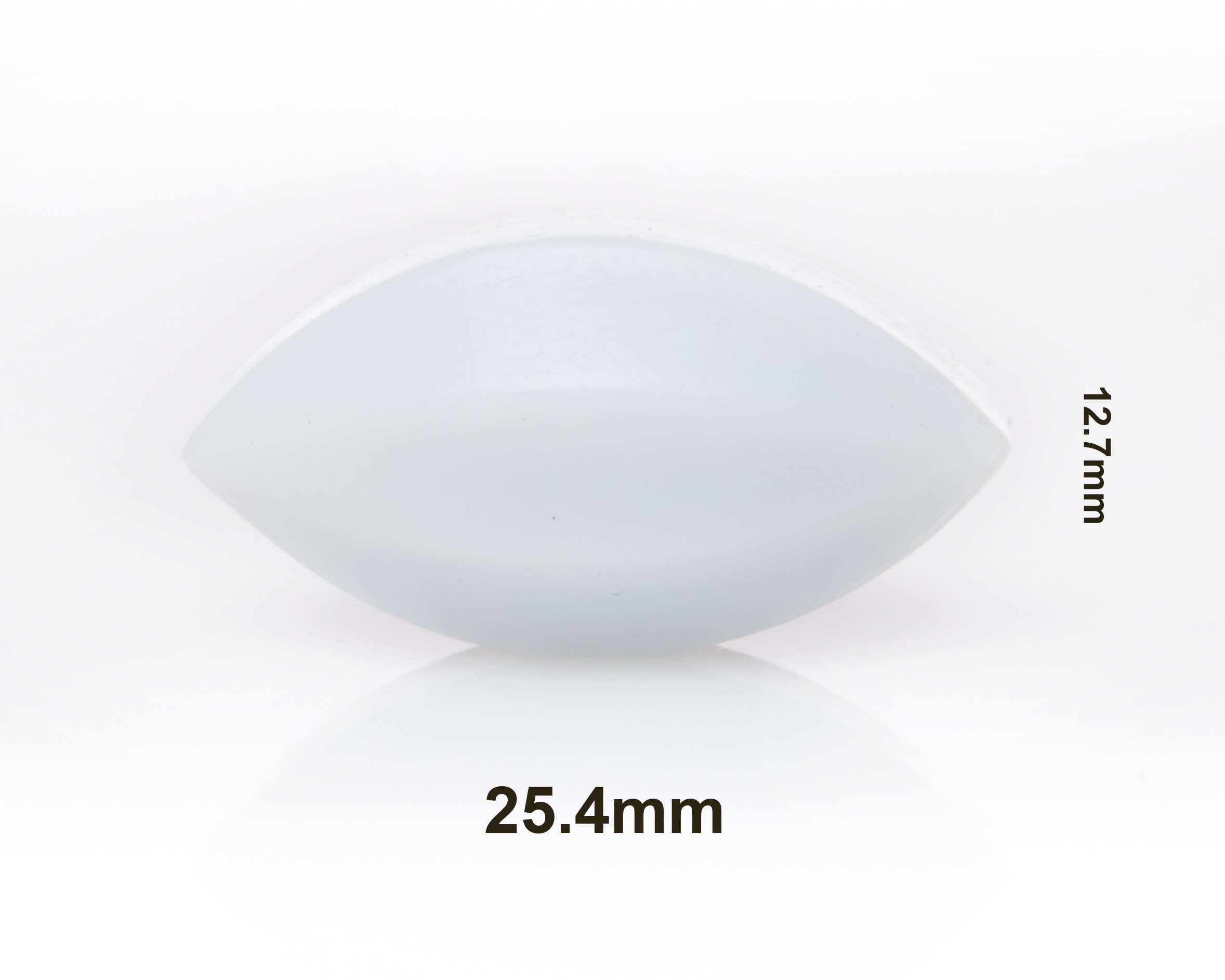 SP Bel-Art Spinbar Teflon Elliptical (Egg-Shaped) Magnetic Stirring Bar; 25.4 x 12.7mm, White